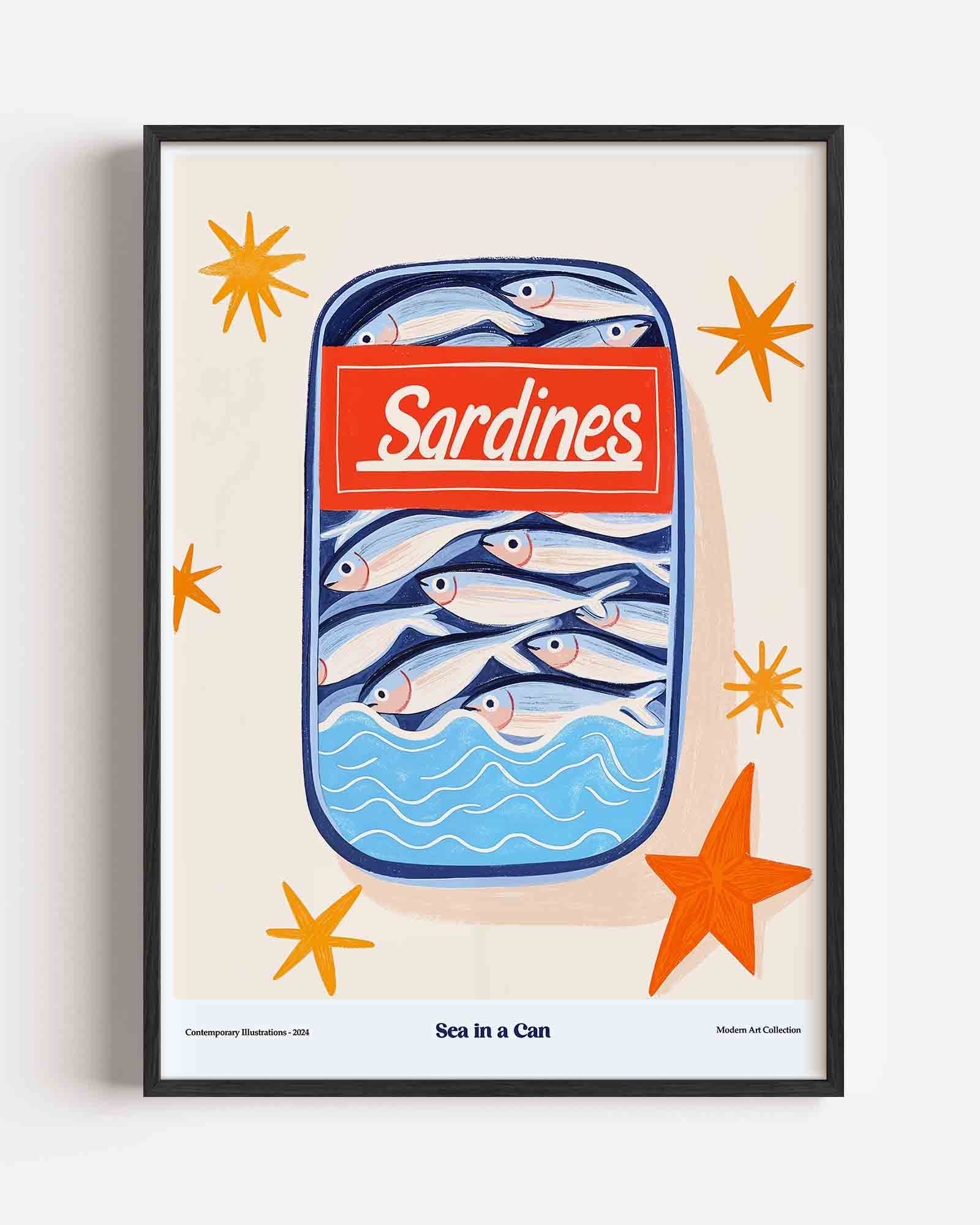 Sardines in blik Poster