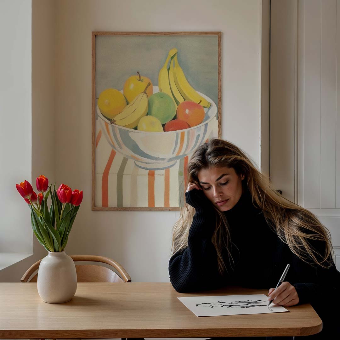 Kleurrijke Fruitmand Poster-WallArtistic