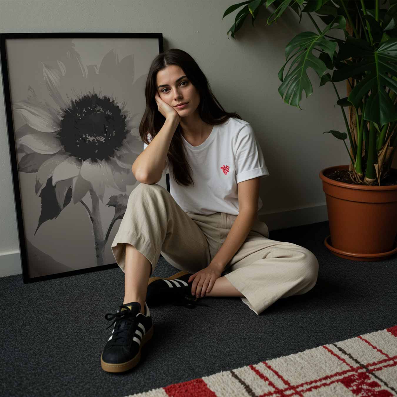 Zonnebloem Elegantie Poster-WallArtistic