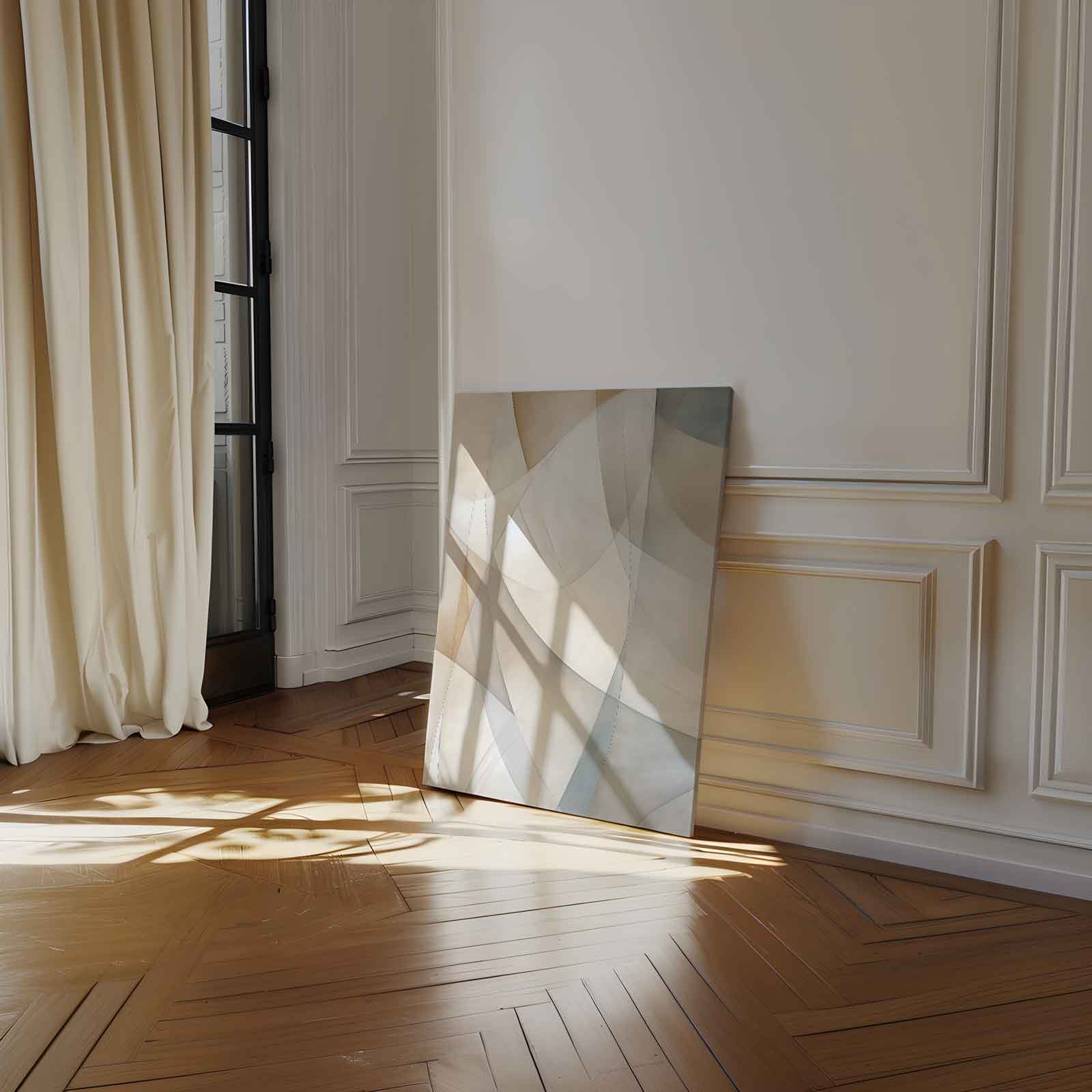 Harmonische Abstractie in Aardetinten Kunstwerk-canvas-dibond-plexiglas-wanddecoratie-WallArtistic