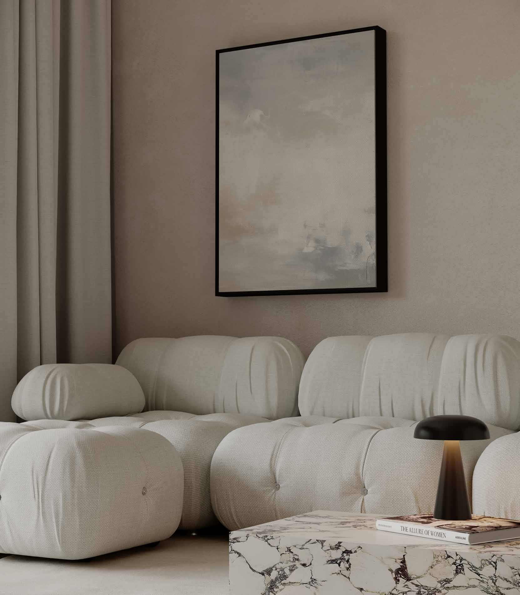 Delicate Vlagen van Mist Kunstwerk-canvas-dibond-plexiglas-wanddecoratie-WallArtistic