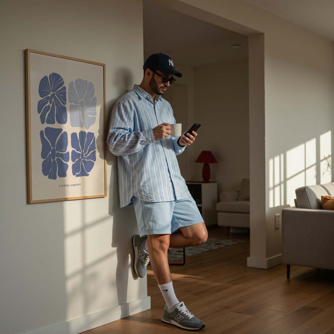 Moderne Bloemenkunst Poster-WallArtistic