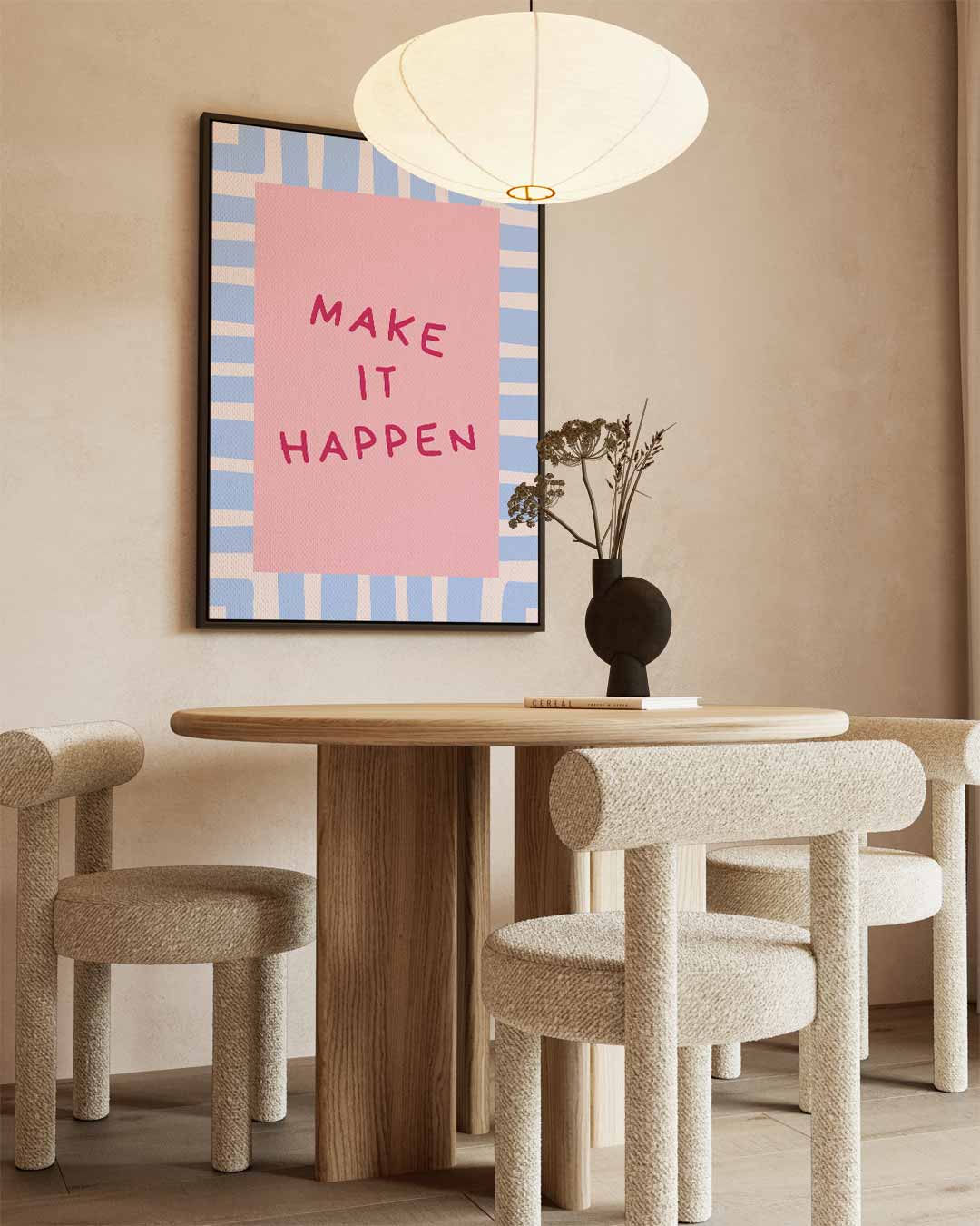 Inspirerende Muurposter Make It Happen Kunstwerk-canvas-dibond-plexiglas-wanddecoratie-WallArtistic