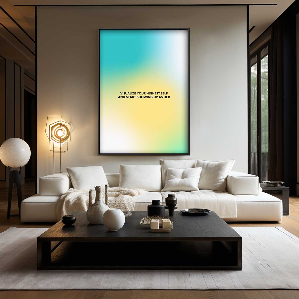 Inspirerende Vrouwelijke Visualisatie Poster Kunstwerk-canvas-dibond-plexiglas-wanddecoratie-WallArtistic
