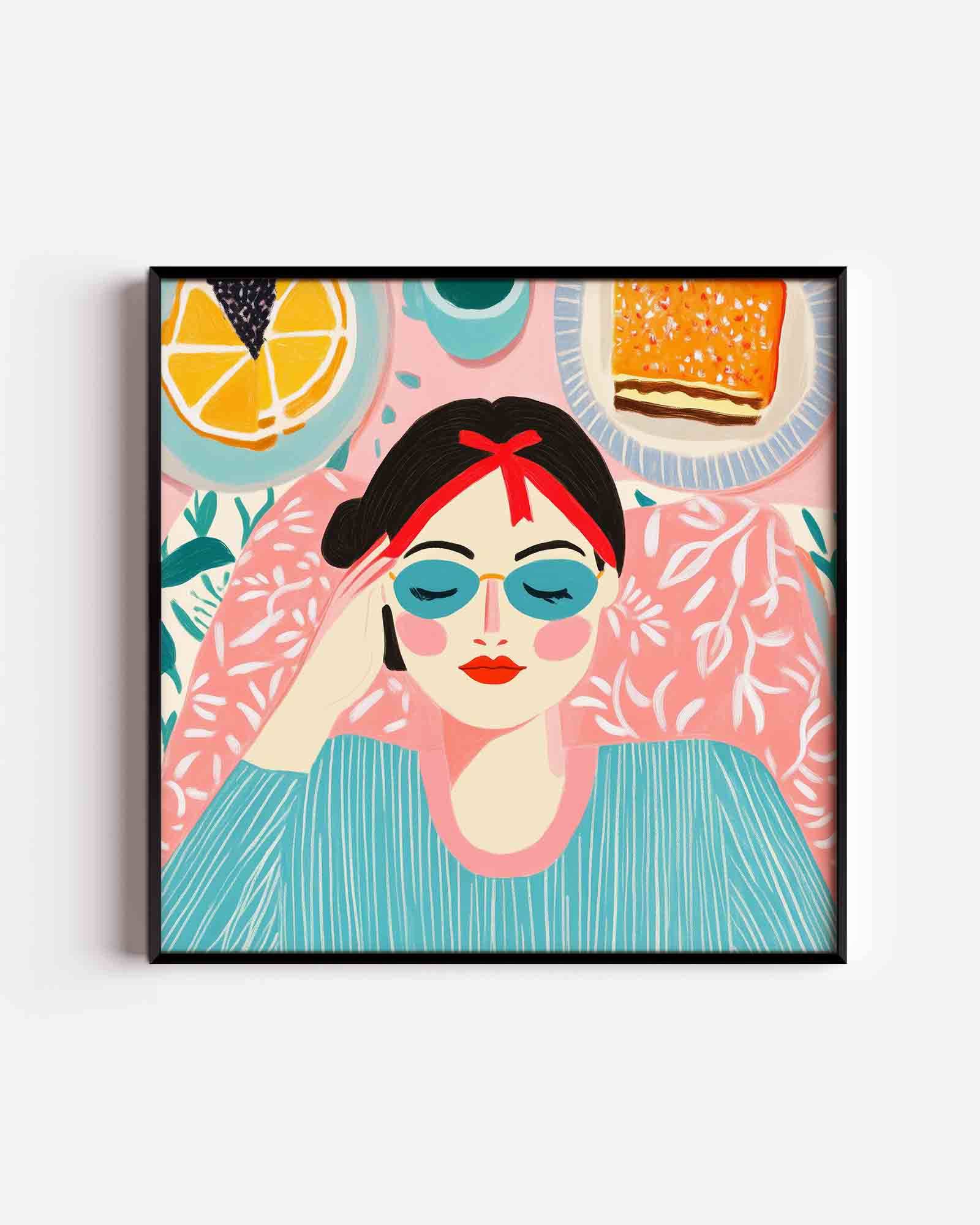 Vrouw met zonnebril Poster