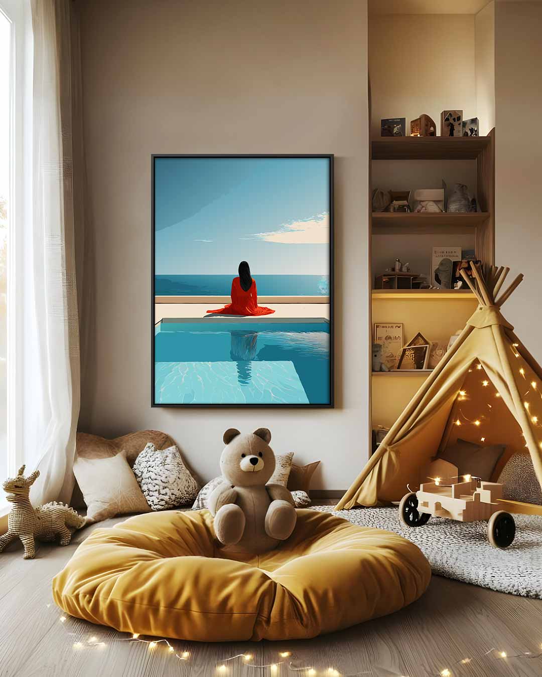 Uitzicht over de Oceaan Kunstwerk-canvas-dibond-plexiglas-wanddecoratie-WallArtistic