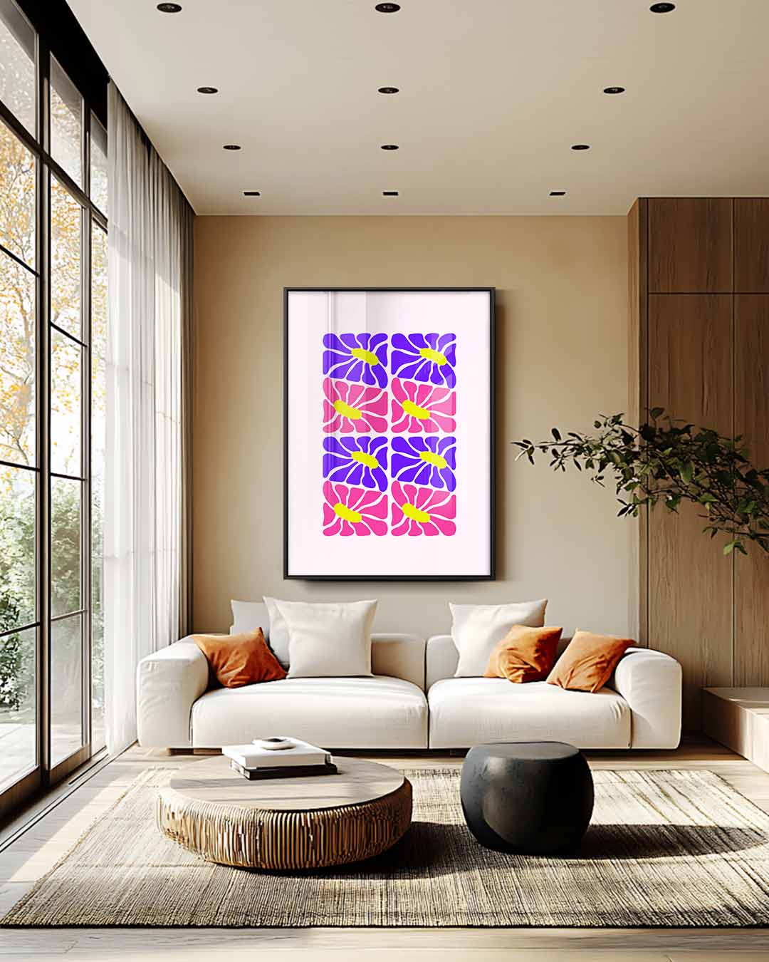 Kleurrijke Bloemenpracht Kunstwerk-canvas-dibond-plexiglas-wanddecoratie-WallArtistic