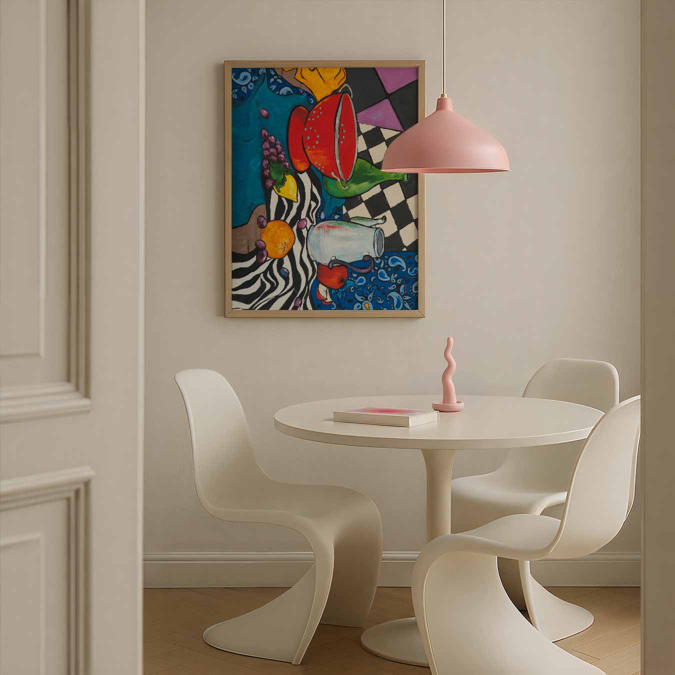 Kleurvolle Abstracte Fruitschaal Poster