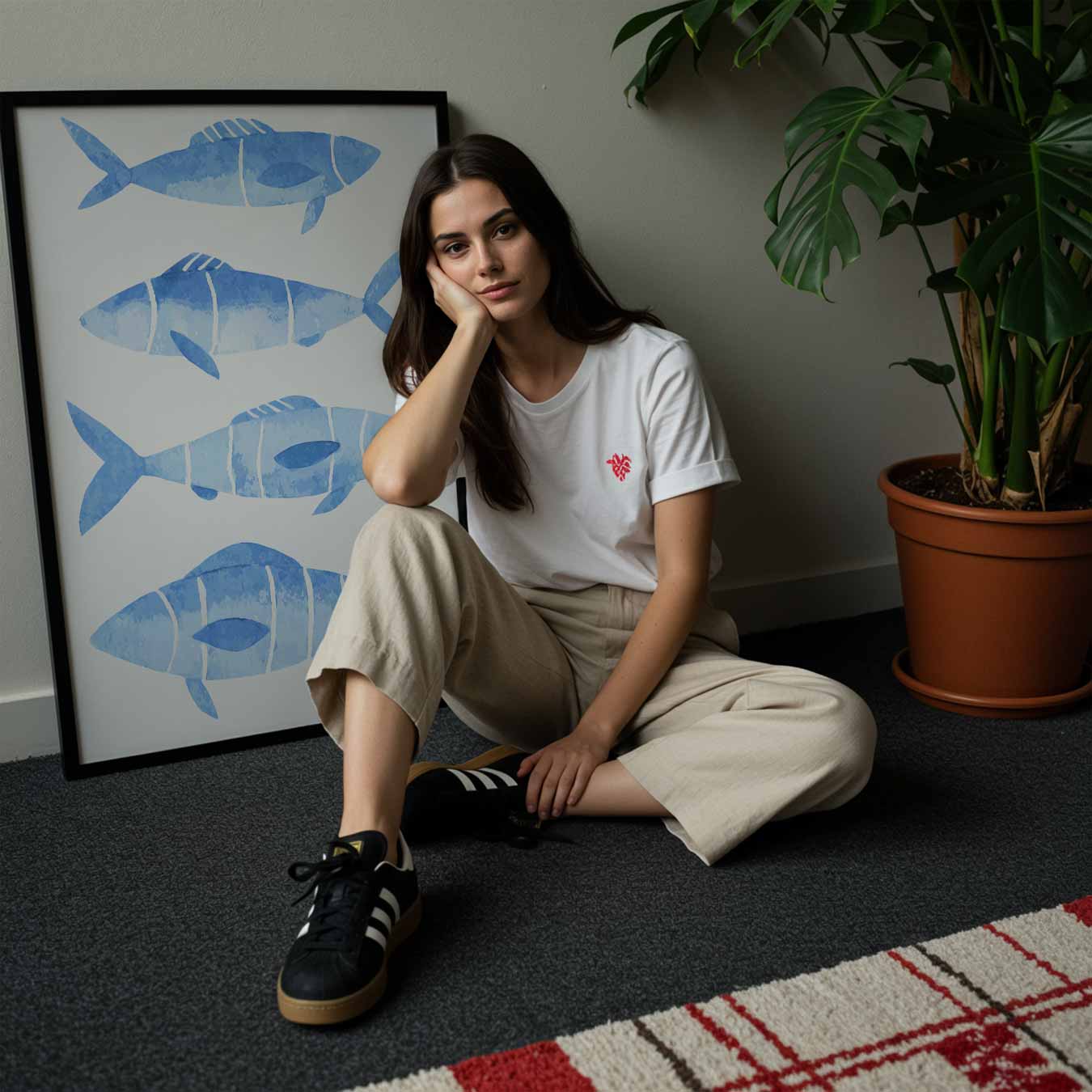 Oceanische Vis Aquarel Poster-WallArtistic