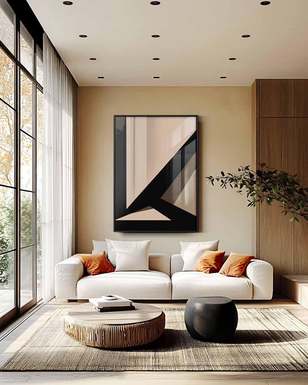 Abstract Geometrisch Schouwspel Kunstwerk-canvas-dibond-plexiglas-wanddecoratie-WallArtistic