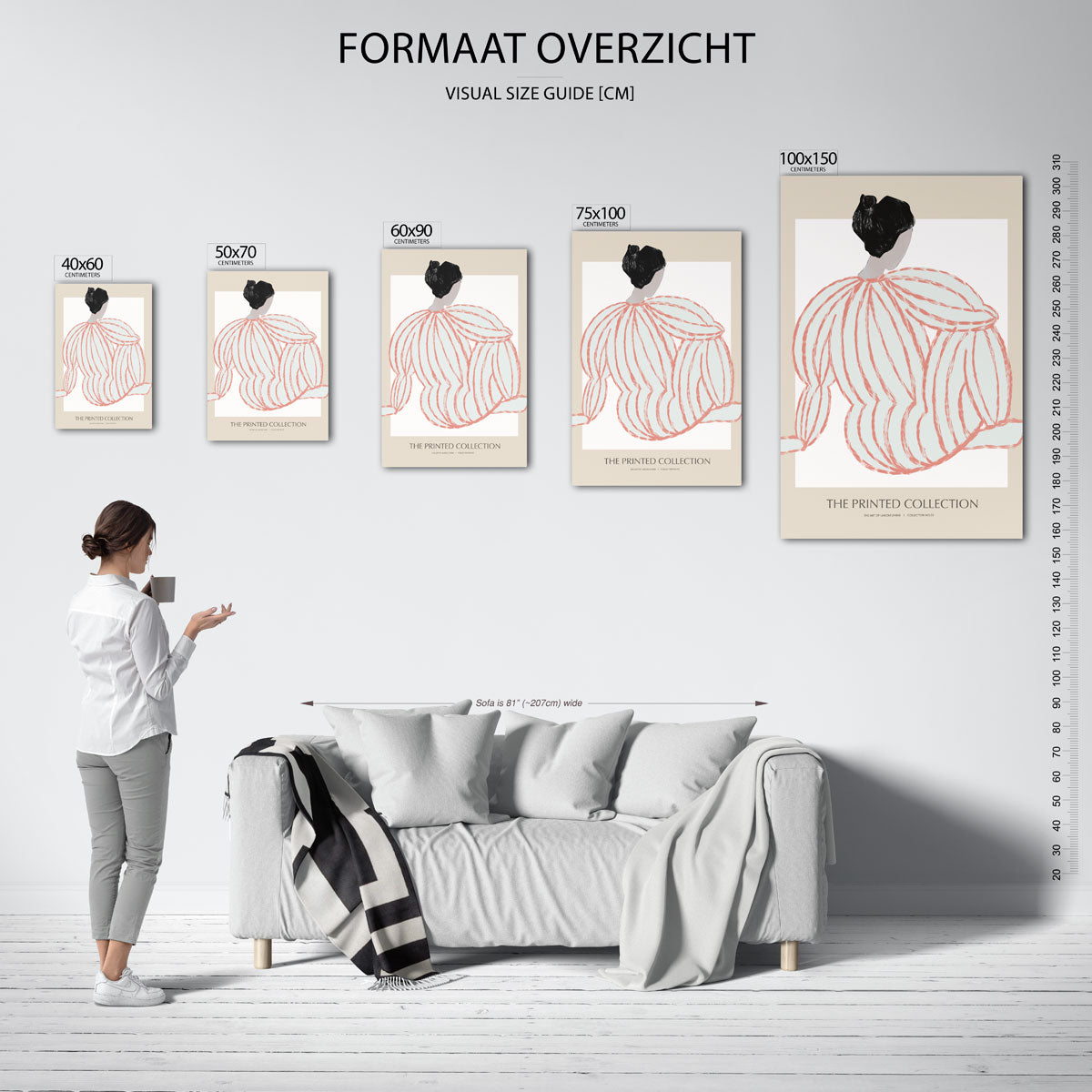 Gestileerde vrouw Kunstwerk