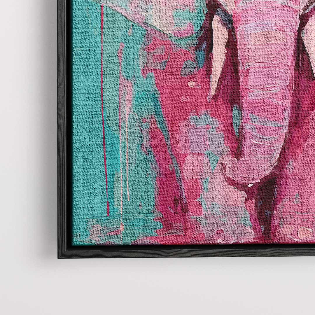 Kleurrijke Olifantenkunst Kunstwerk-canvas-dibond-plexiglas-wanddecoratie-WallArtistic