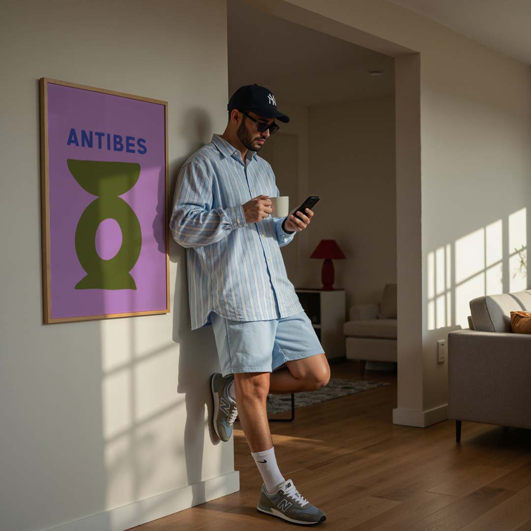 Antibes Abstracte Kunstposter-WallArtistic