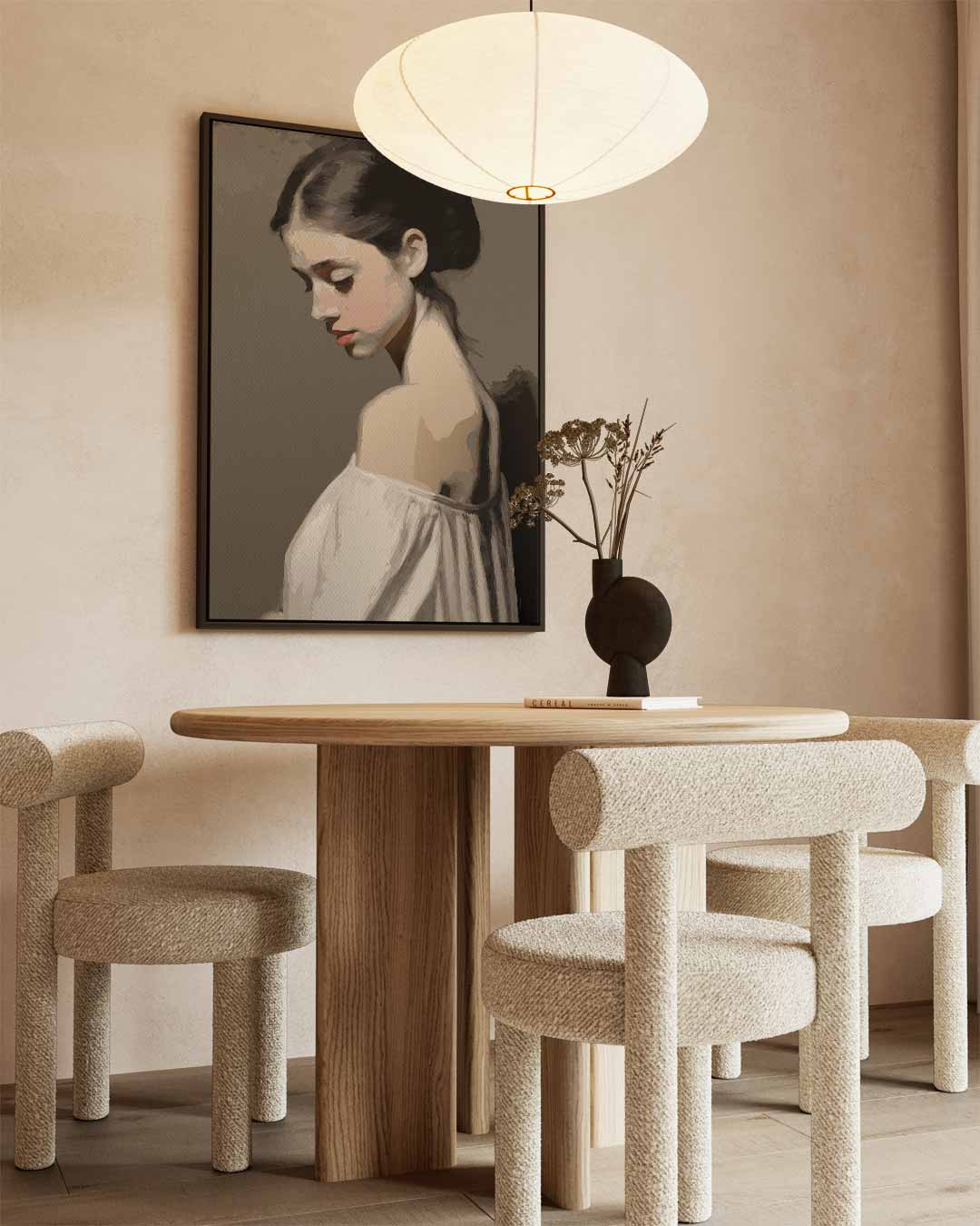 Dromerige Schoonheid in Bruintinten Kunstwerk-canvas-dibond-plexiglas-wanddecoratie-WallArtistic