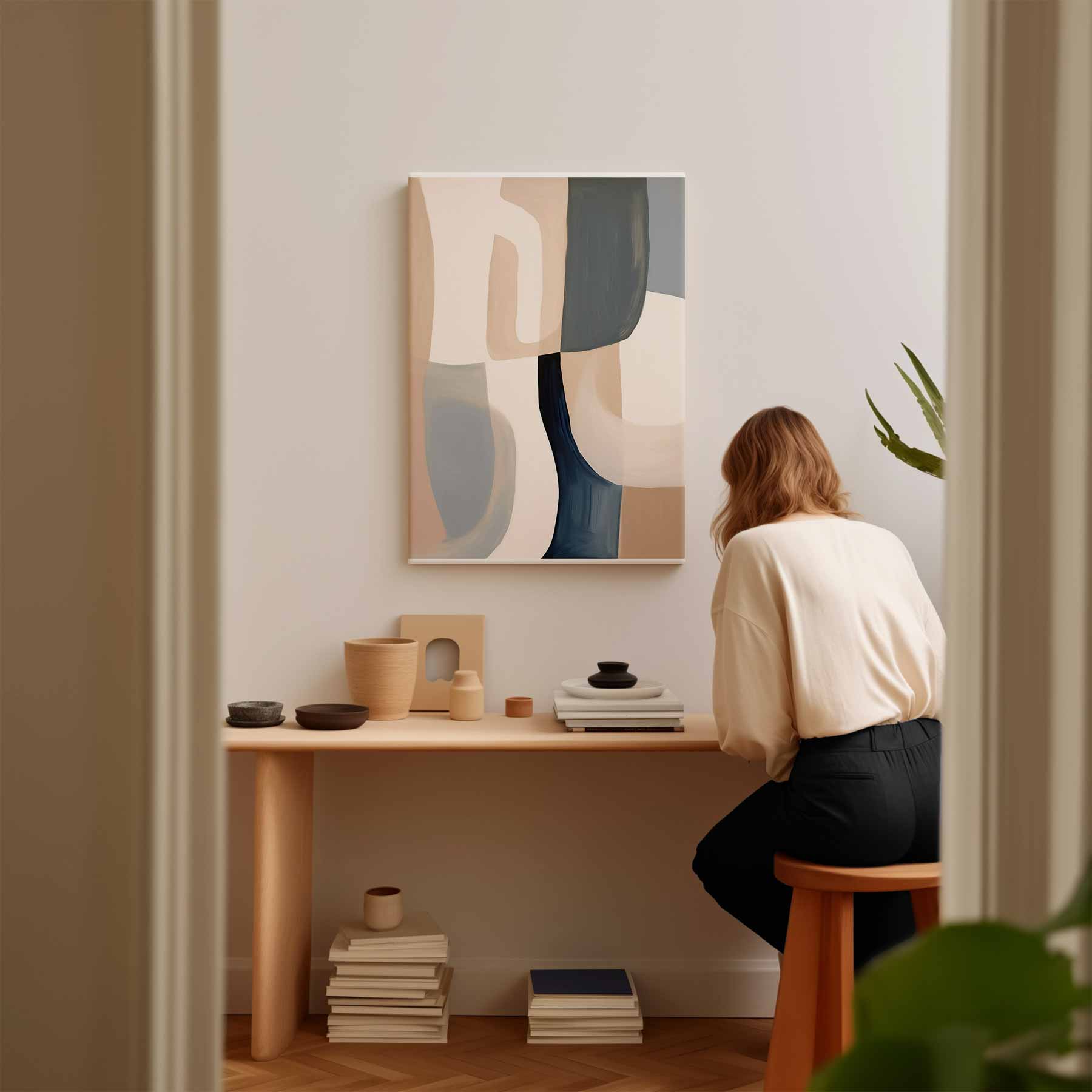 Harmonische Abstractie Kunstwerk-canvas-dibond-plexiglas-wanddecoratie-WallArtistic