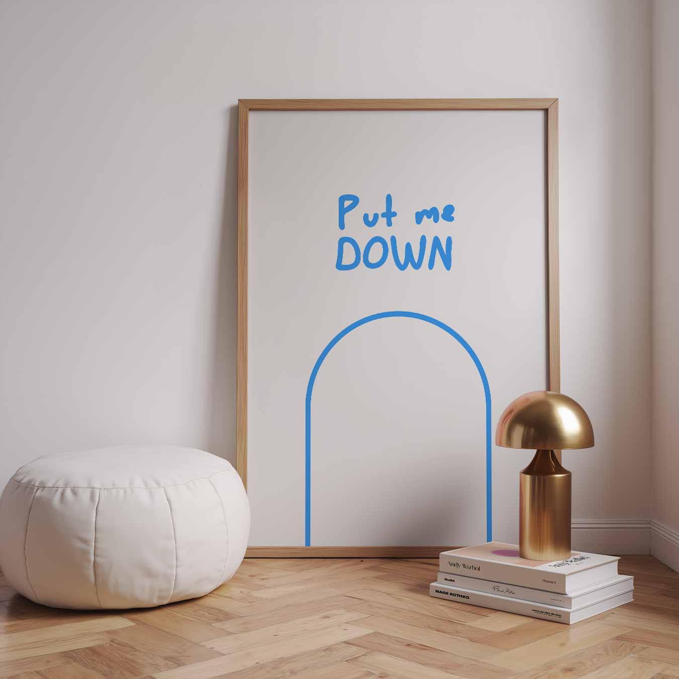 Motiverende Blauwe Poster