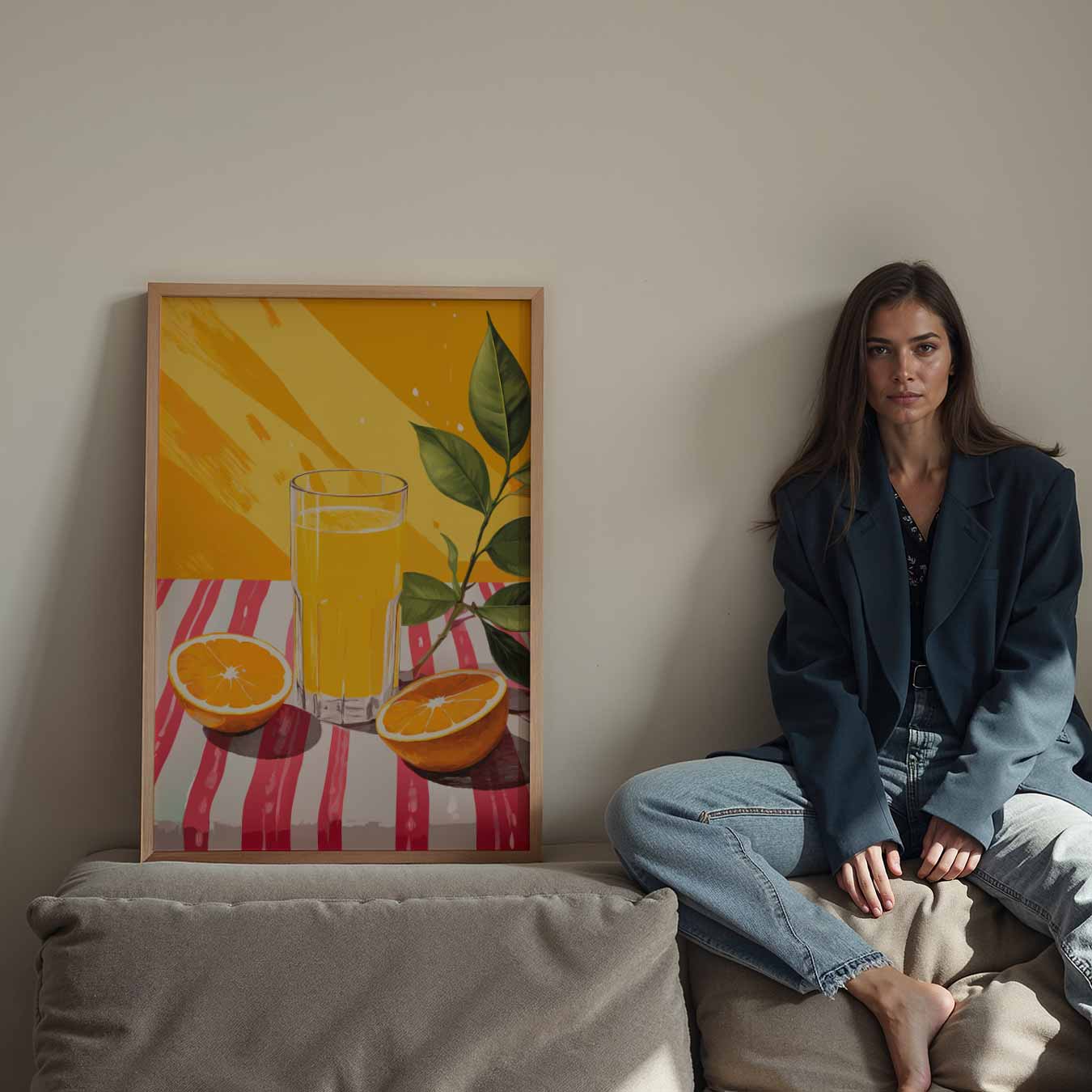 Zomerse Sinaasappel Sfeerposter-WallArtistic