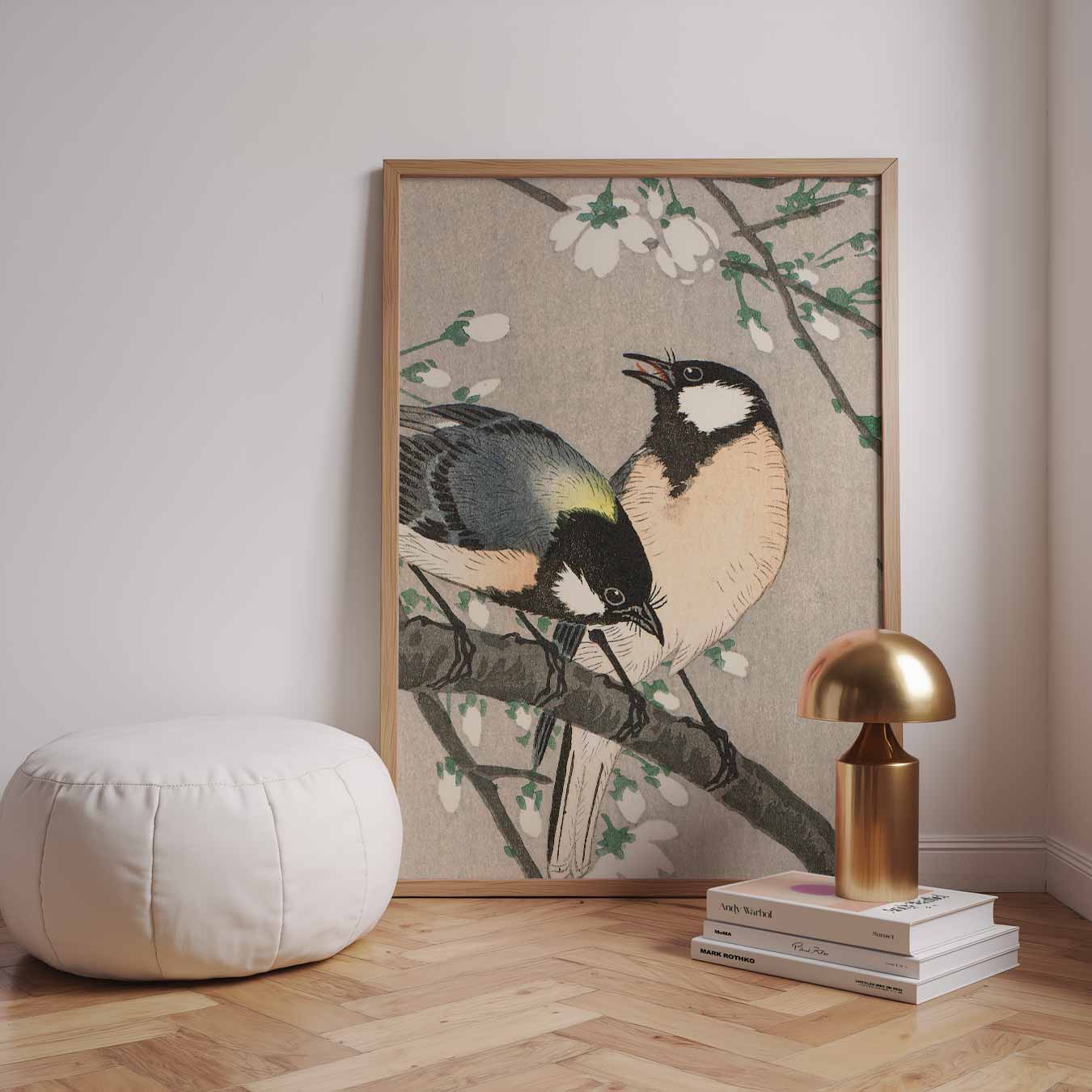 Vogels en Bloesems Print Poster-WallArtistic