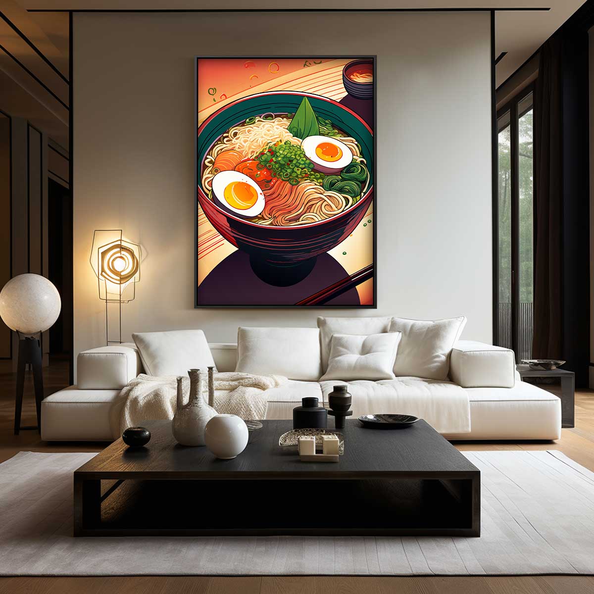 Kleurrijke Ramen Illustratie Kunstwerk-canvas-dibond-plexiglas-wanddecoratie-WallArtistic
