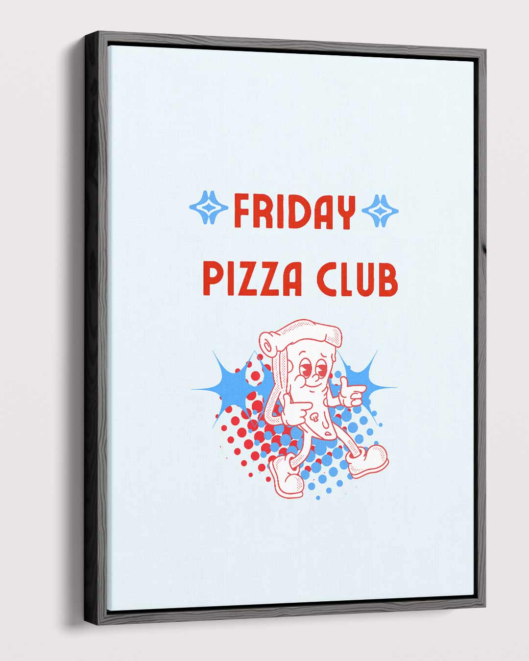 Friday Pizza Club Poster Kunstwerk-canvas-dibond-plexiglas-wanddecoratie-WallArtistic
