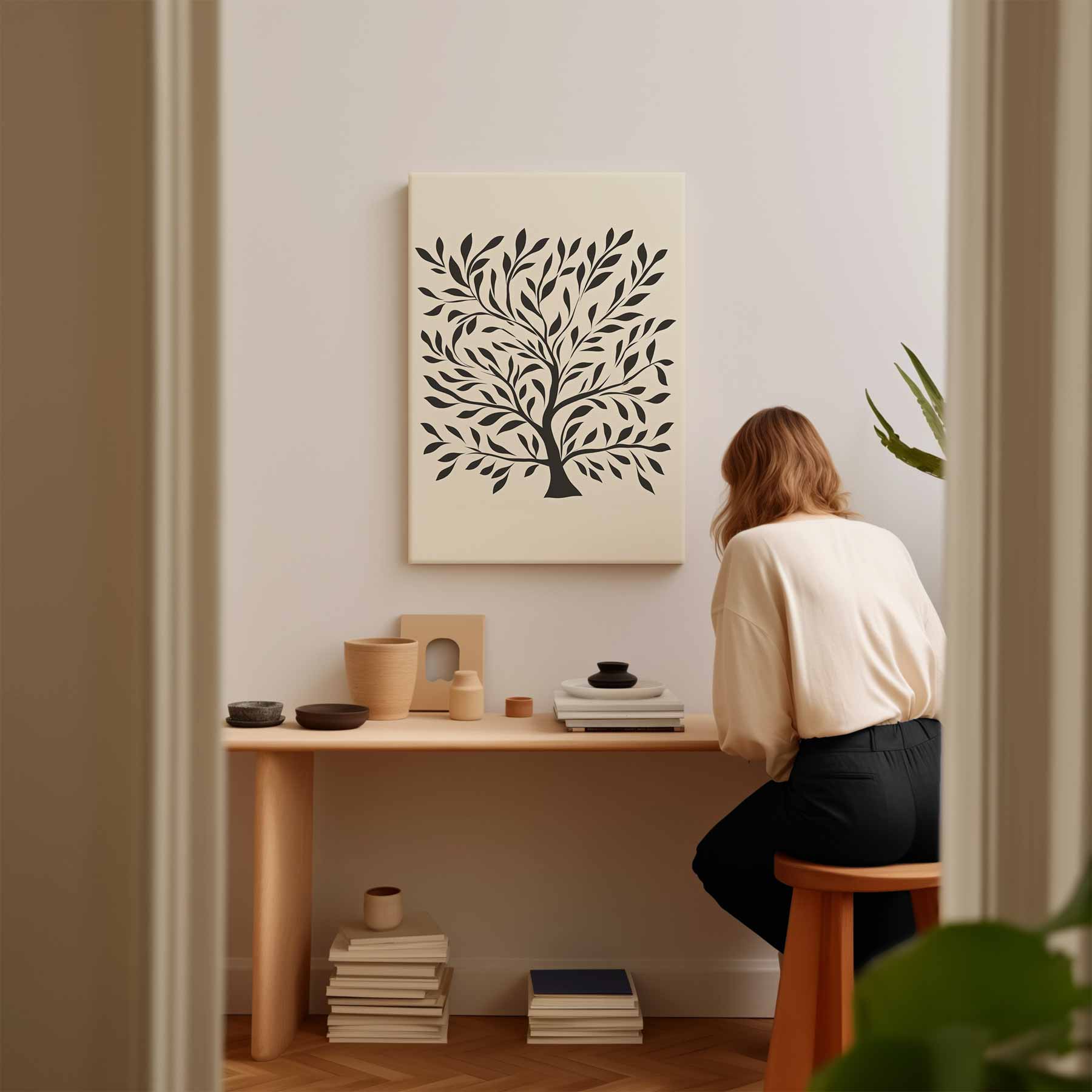 Boom van Sereniteit Kunstwerk-canvas-dibond-plexiglas-wanddecoratie-WallArtistic