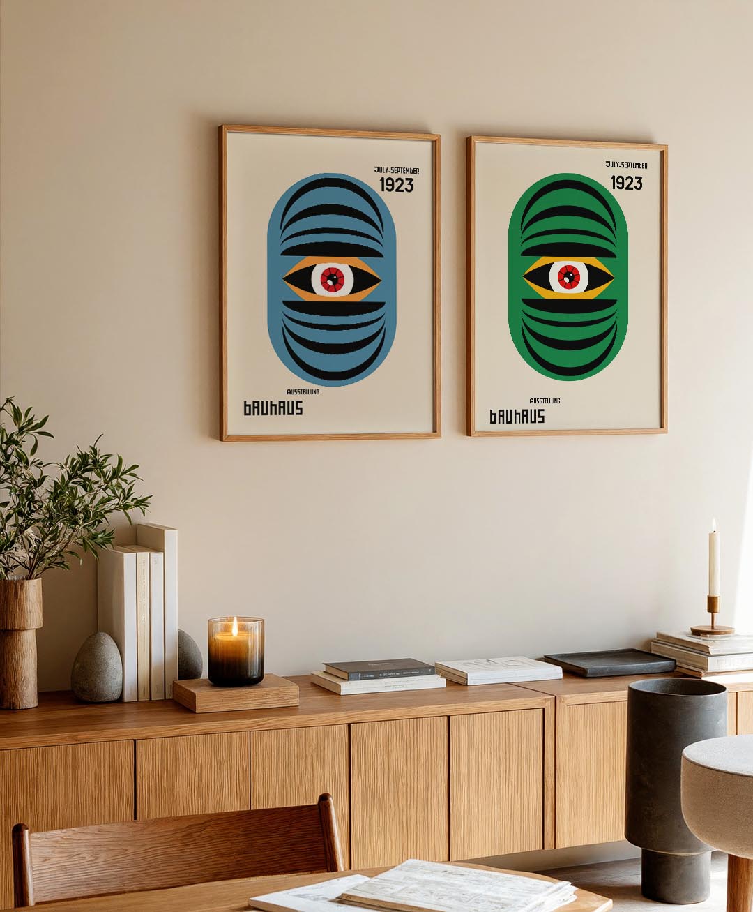 Oogvorm en lijnen Posterset
