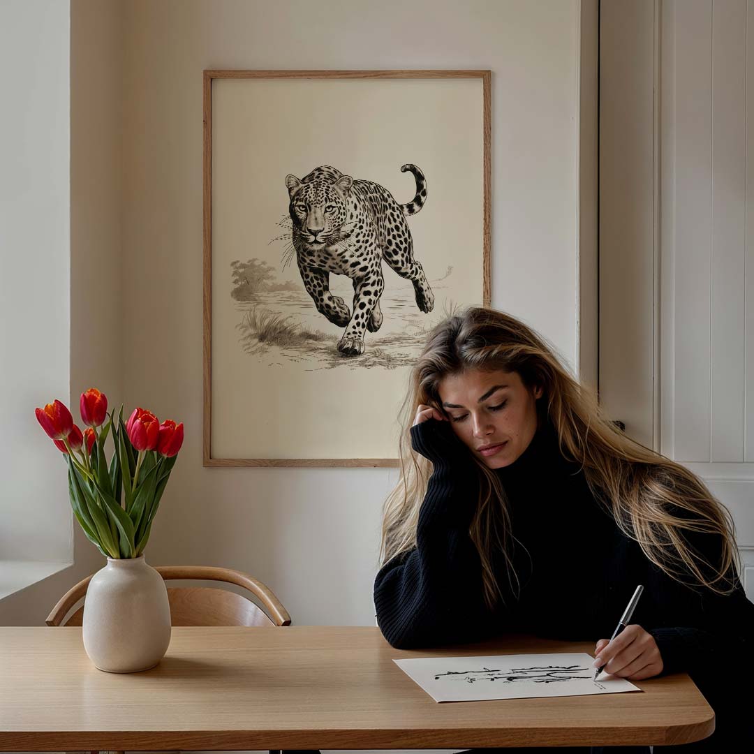 Wilde Luipaard Poster-WallArtistic