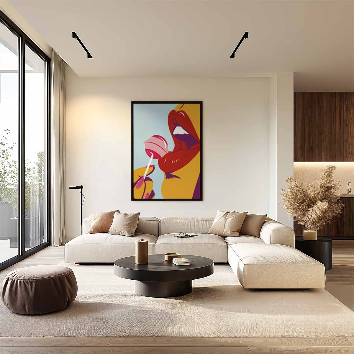 Lipstick Lollipop Kunstwerk-canvas-dibond-plexiglas-wanddecoratie-WallArtistic