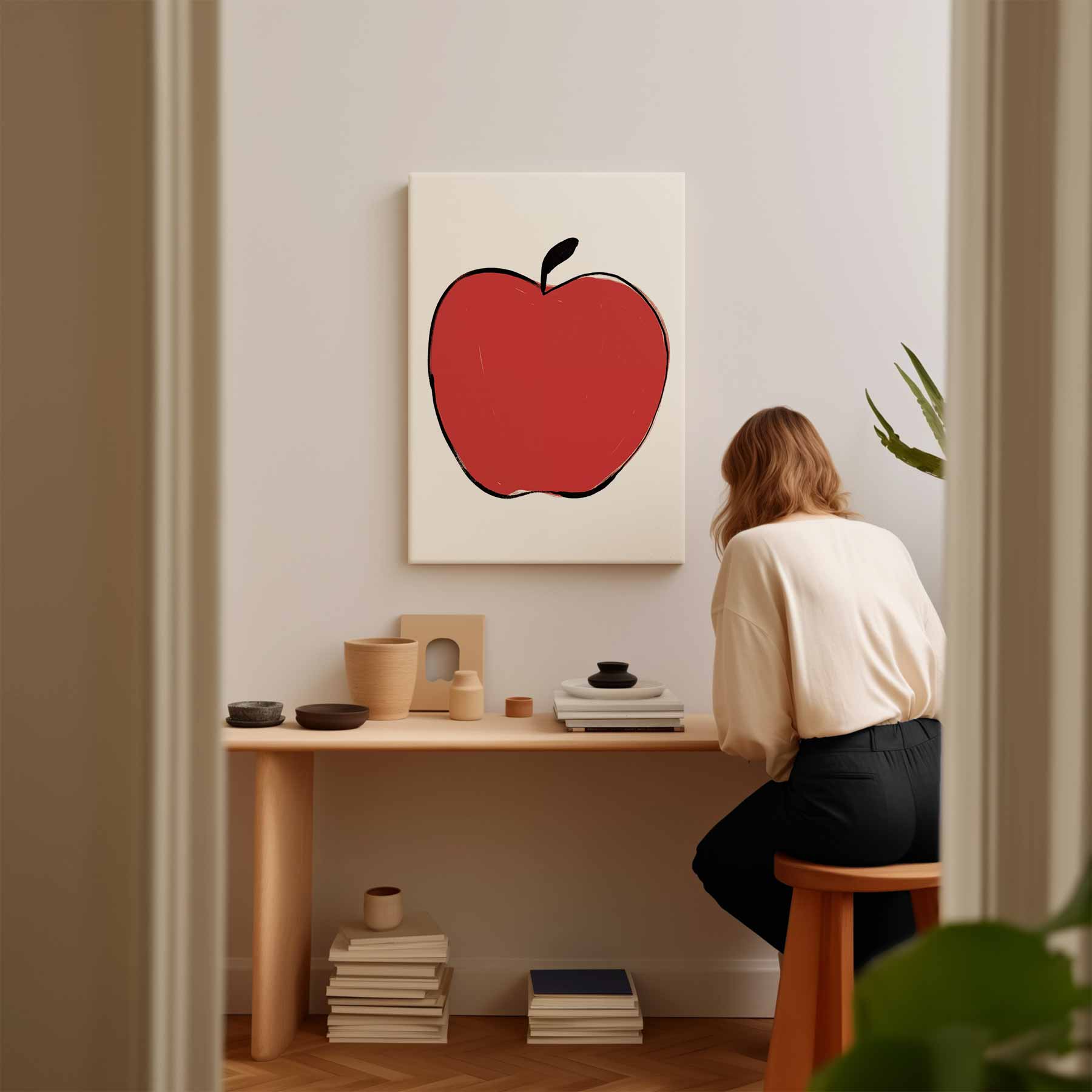De Levende Appel Kunstwerk-canvas-dibond-plexiglas-wanddecoratie-WallArtistic