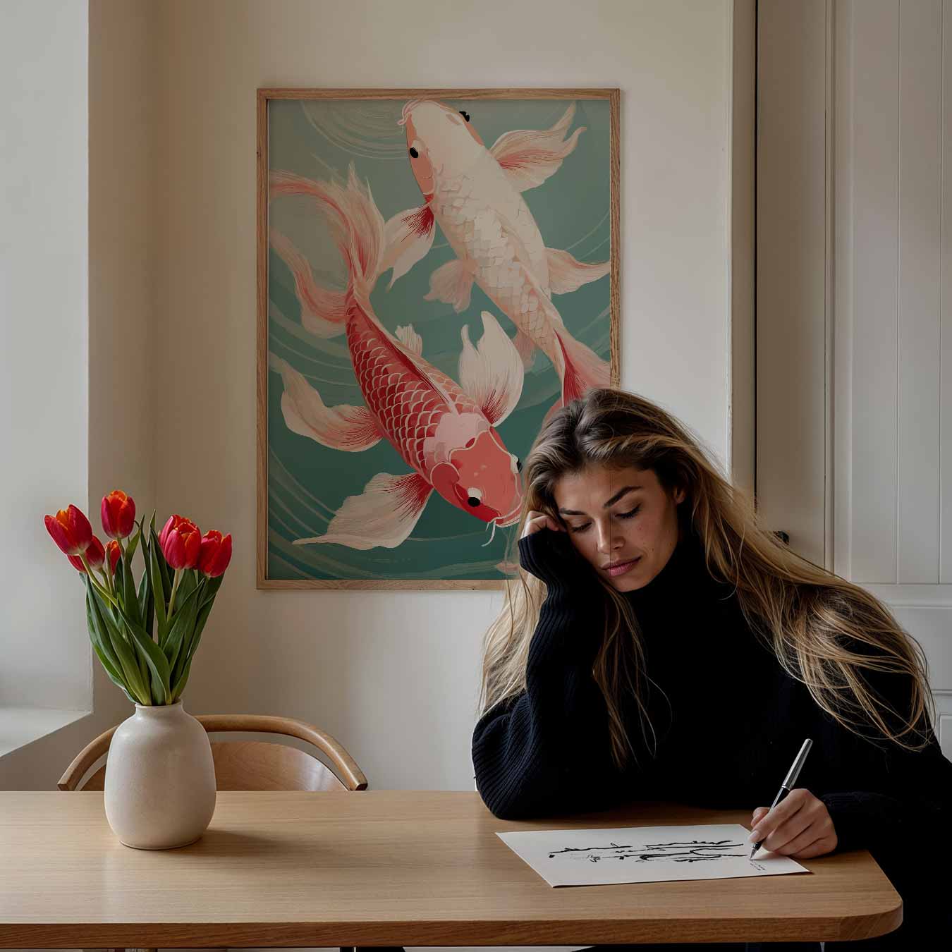 Koi Karper Elegantie Poster-WallArtistic