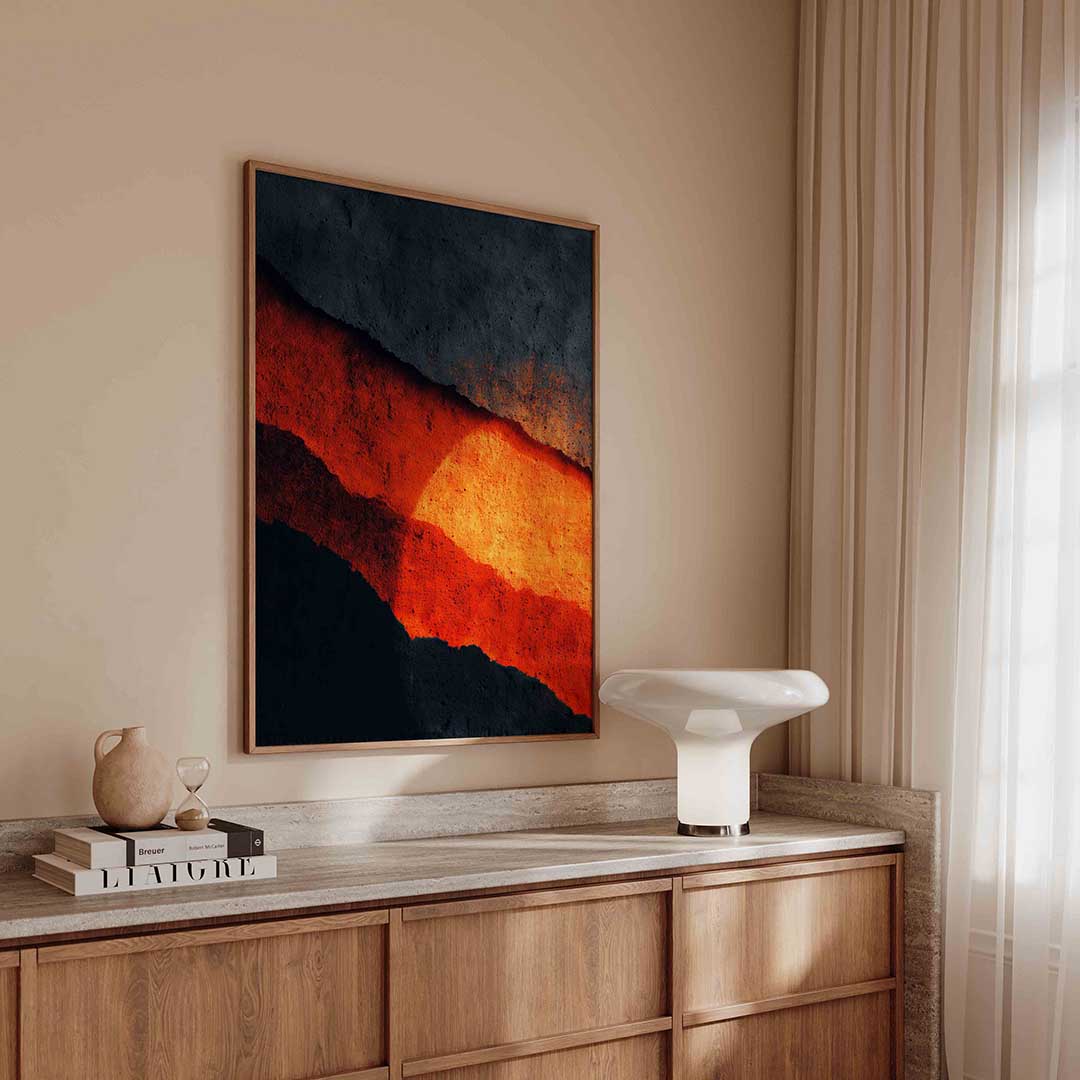 Abstracte zonsondergang Poster