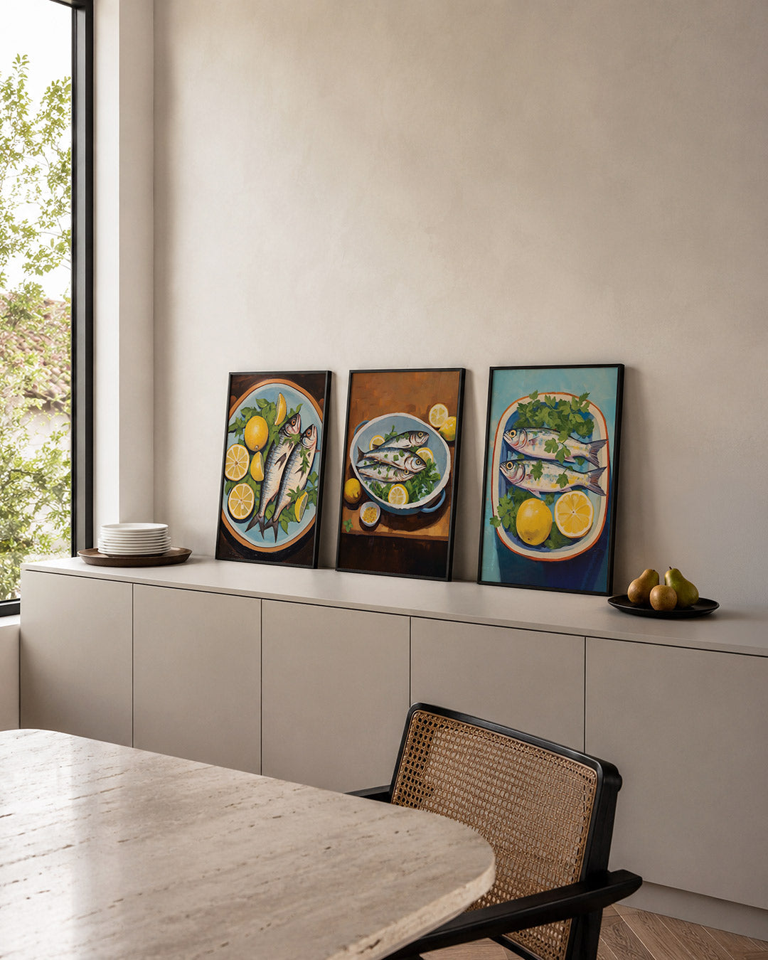 Citroen en vis Posterset
