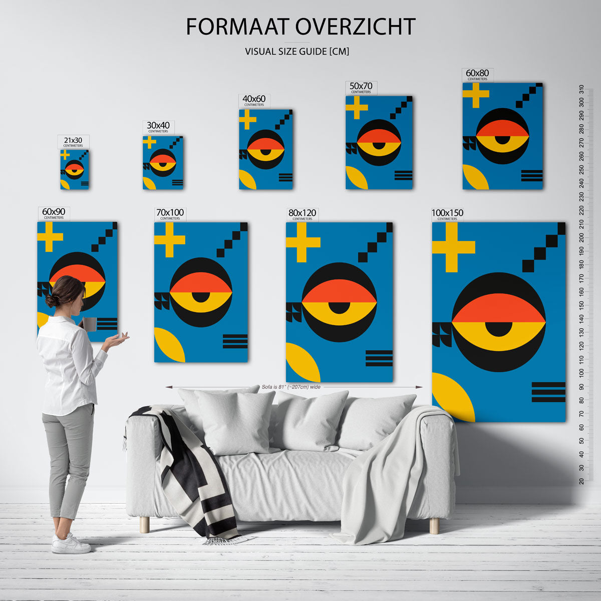 Vormen en kleurvlakken Poster