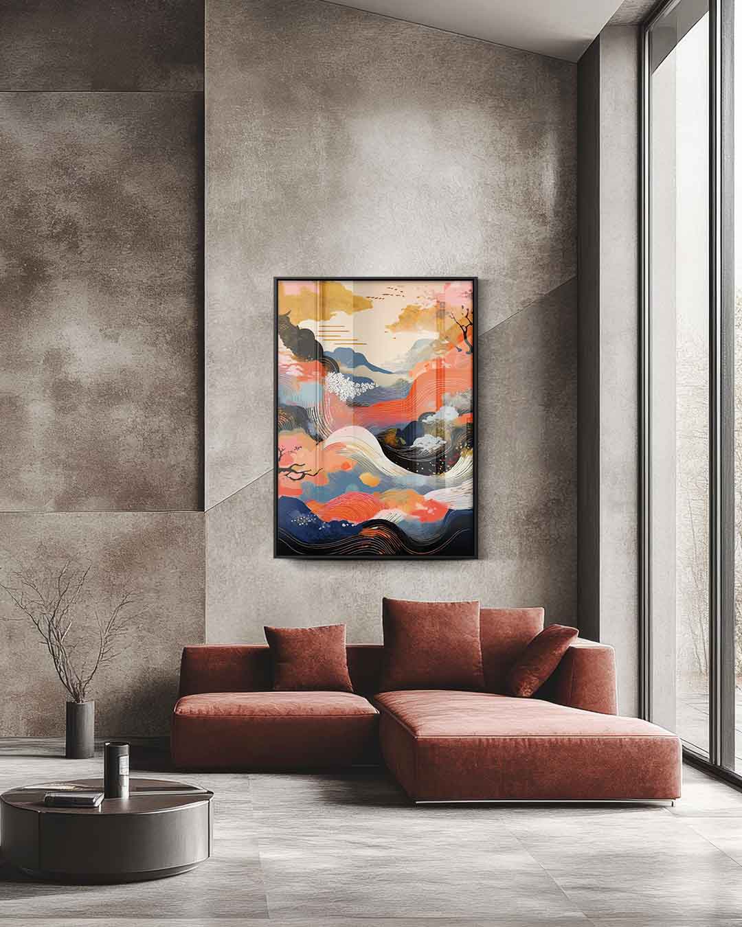 Betoverend Herfstlandschap Kunstwerk-canvas-dibond-plexiglas-wanddecoratie-WallArtistic