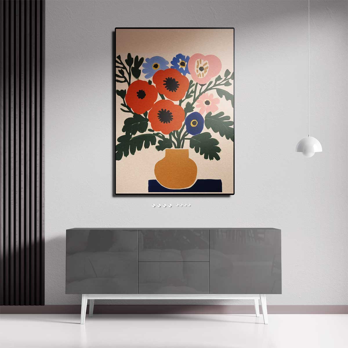 Kleurrijke Bloemenpracht Kunstwerk-canvas-dibond-plexiglas-wanddecoratie-WallArtistic