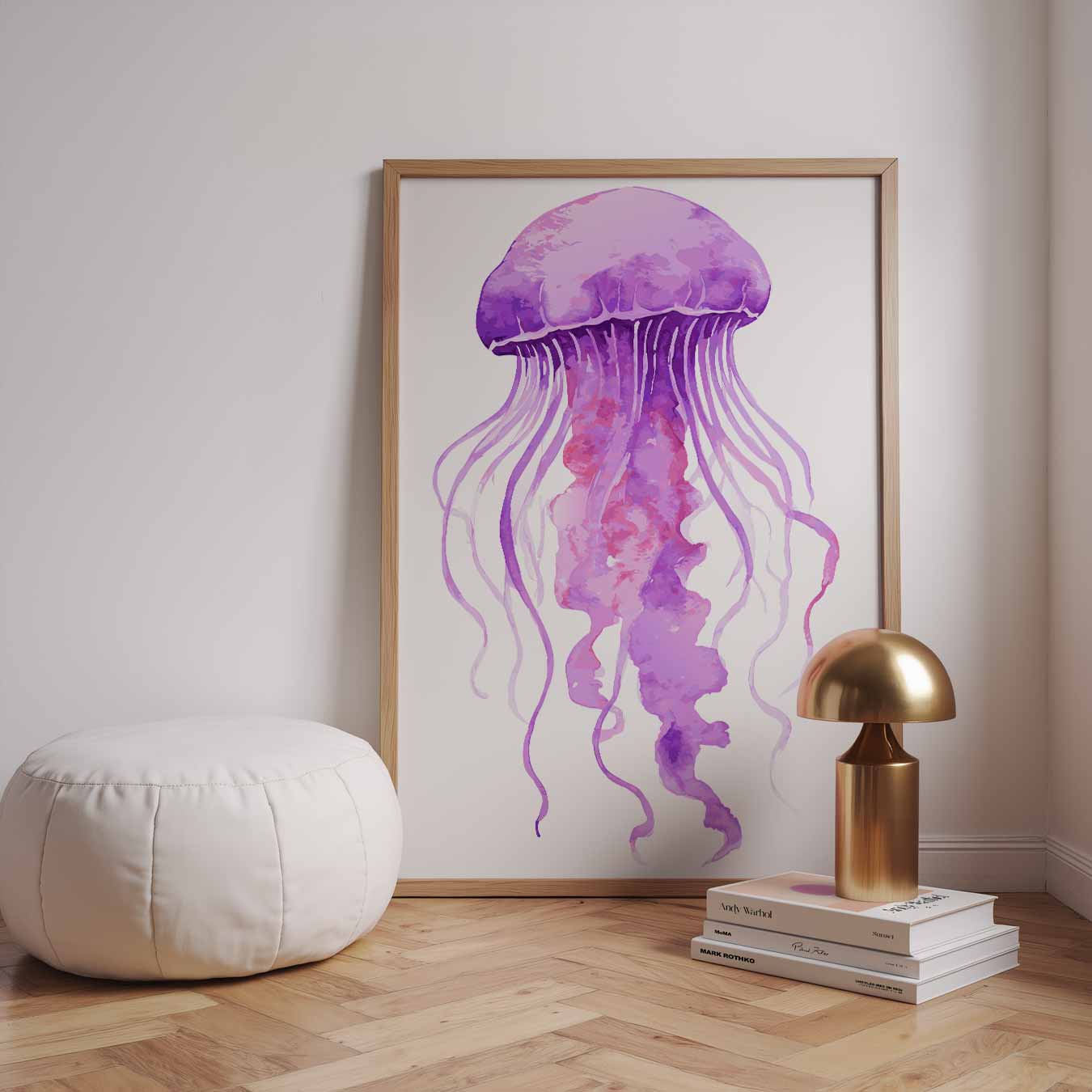 Paarse Kunstzinnige Kwallenposter-WallArtistic