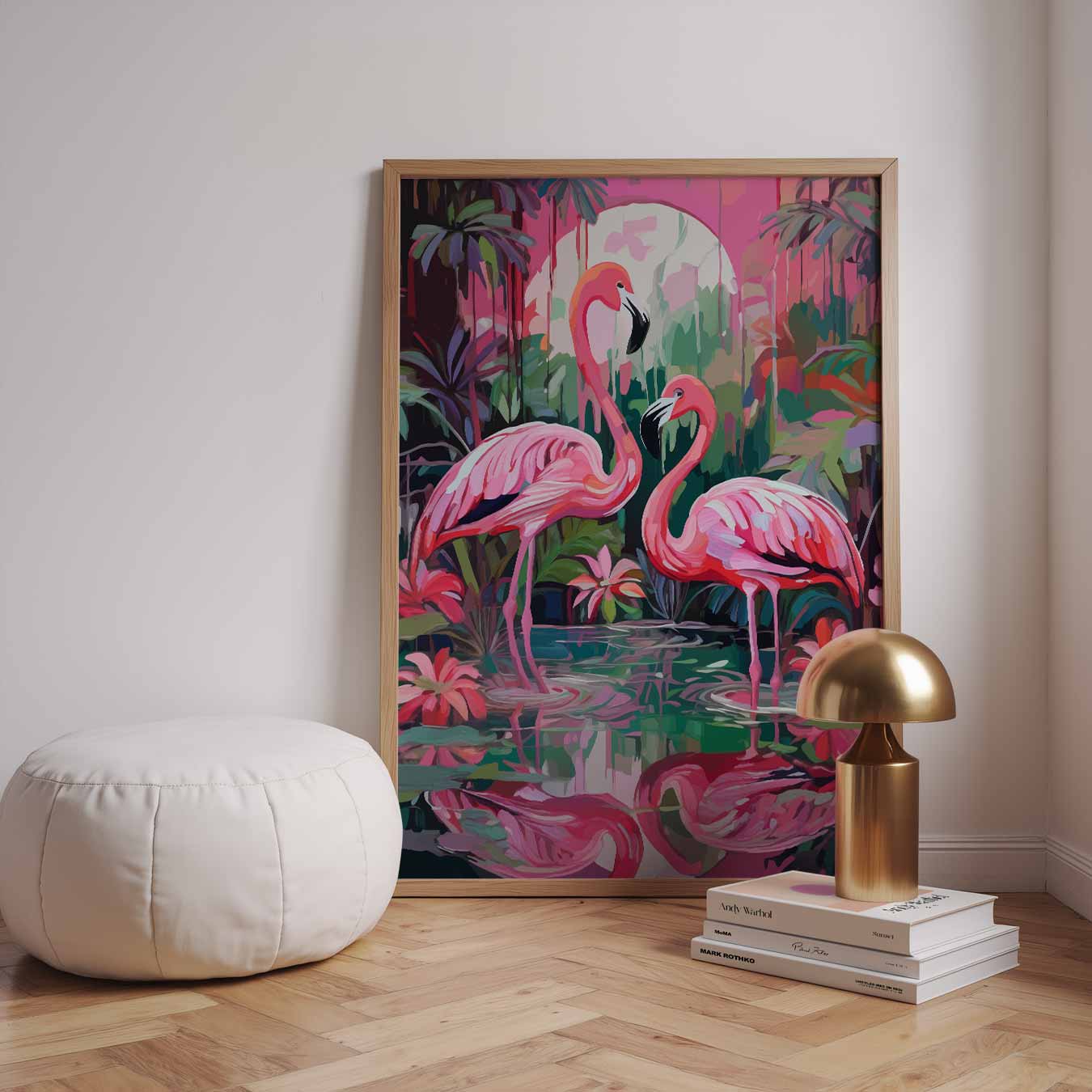 Tropische Flamingo Serenade Poster