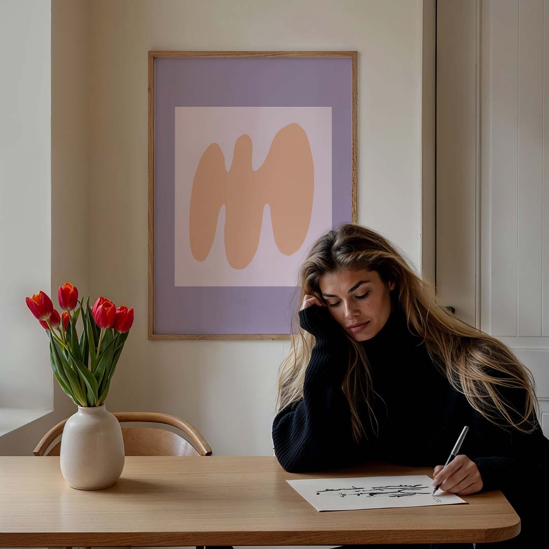 Speelse Pastel Abstractie Poster-WallArtistic