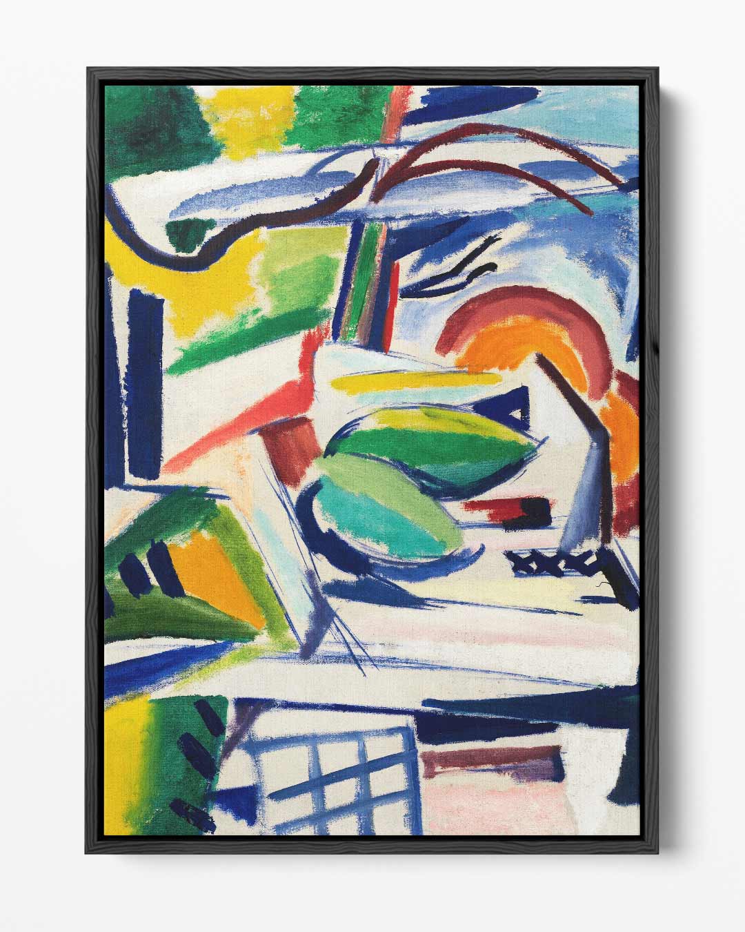 Kleurrijke Abstracte Compositie Kunstwerk-canvas-dibond-plexiglas-wanddecoratie-WallArtistic