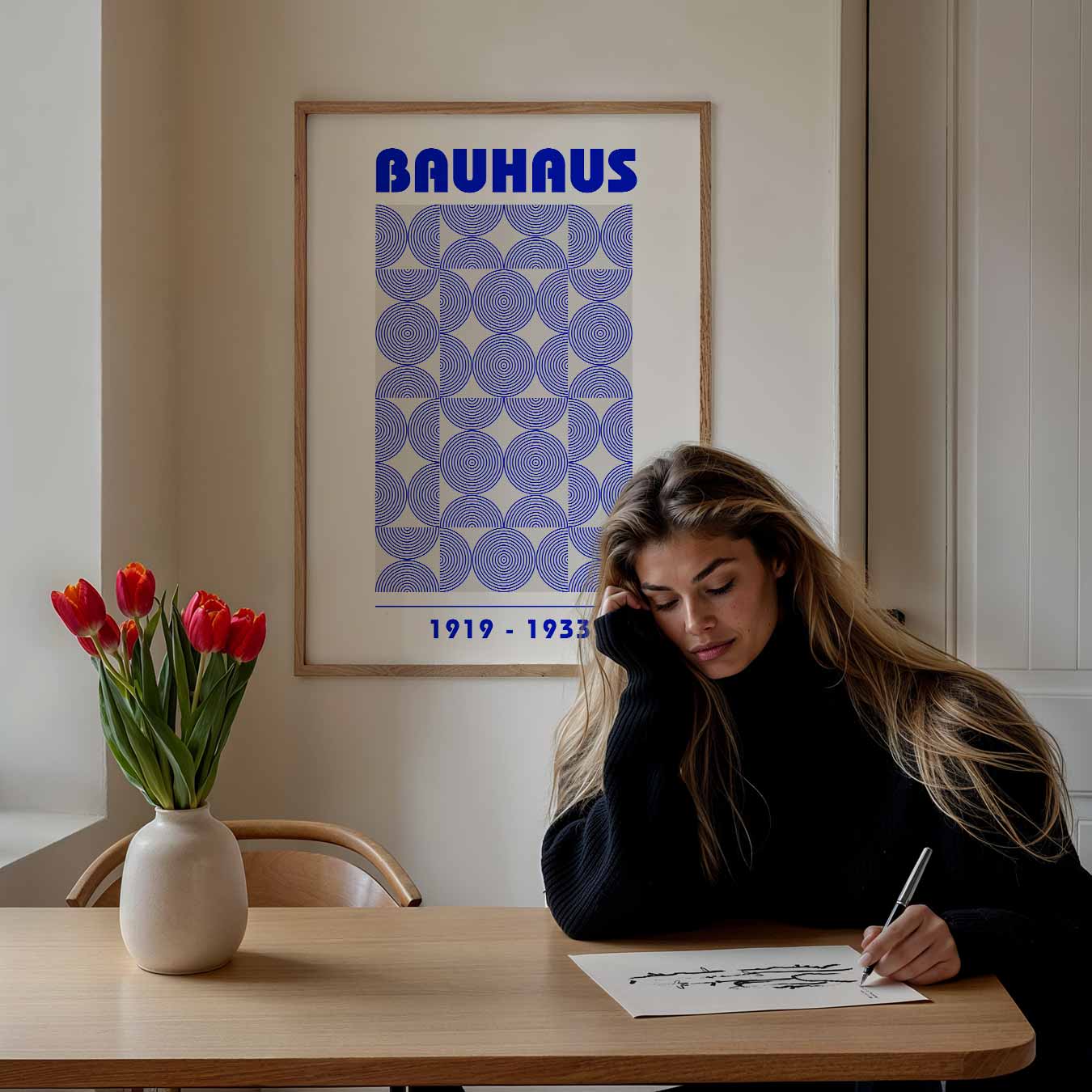 Stijlvolle Bauhaus Cirkelposter-WallArtistic