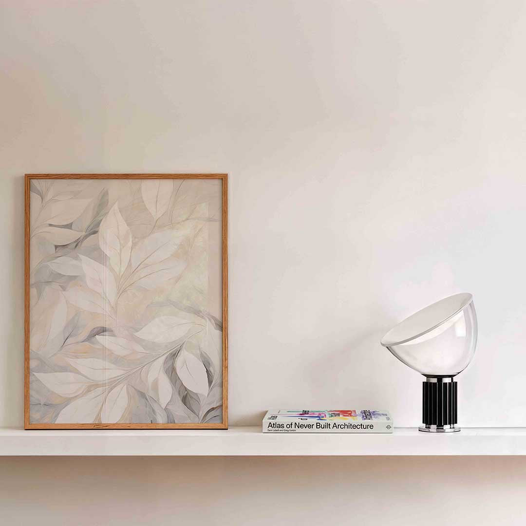 Bladeren in zachte tinten Poster