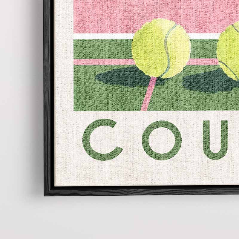 Tennisbaan Droom Kunstwerk-canvas-dibond-plexiglas-wanddecoratie-WallArtistic