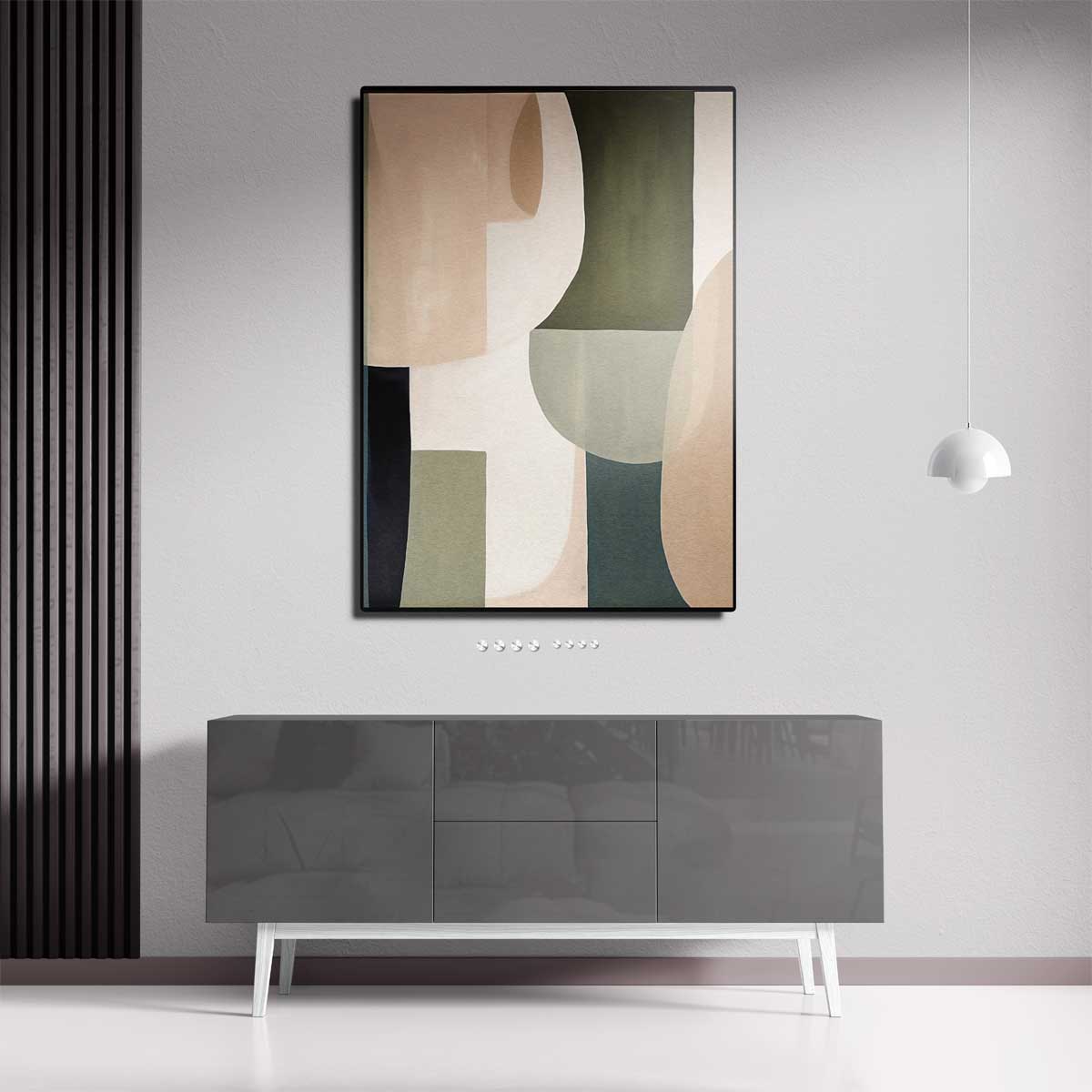 Abstracte Harmonie in Aardetinten Kunstwerk-canvas-dibond-plexiglas-wanddecoratie-WallArtistic