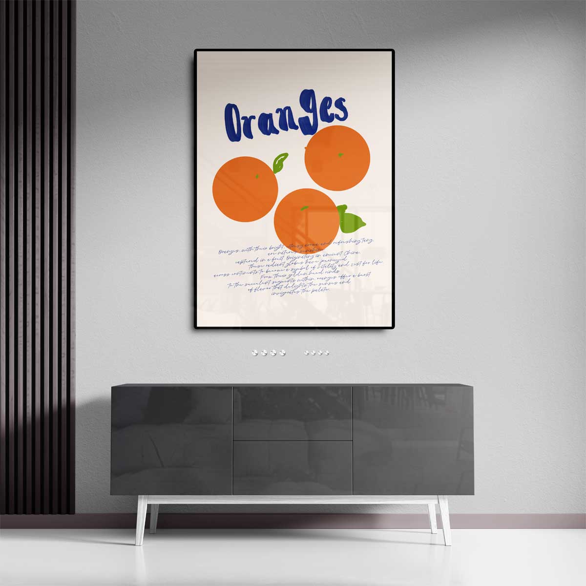 Zomers Sinaasappelgenot Kunstwerk-canvas-dibond-plexiglas-wanddecoratie-WallArtistic