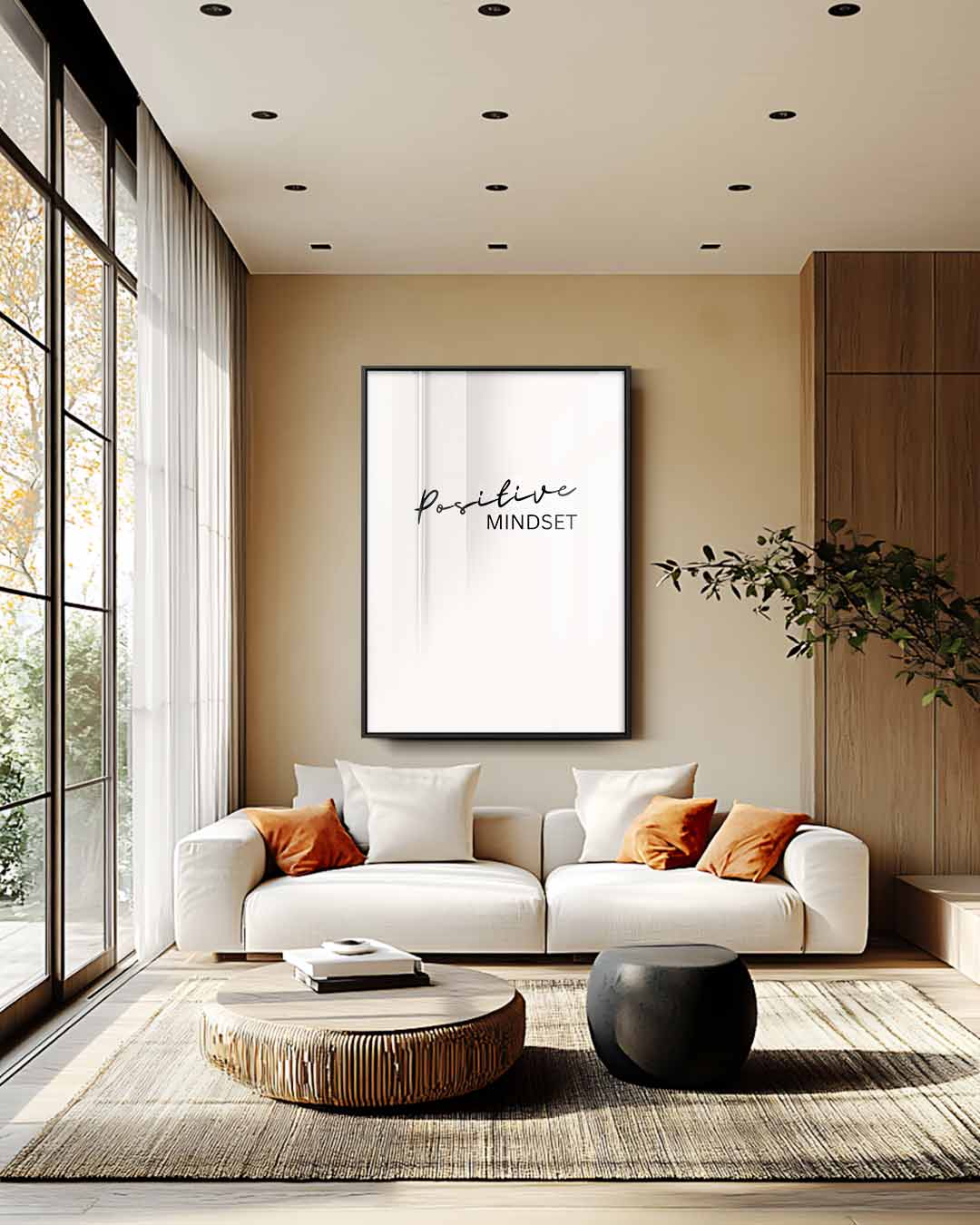 Positieve Mindset Poster Kunstwerk-canvas-dibond-plexiglas-wanddecoratie-WallArtistic