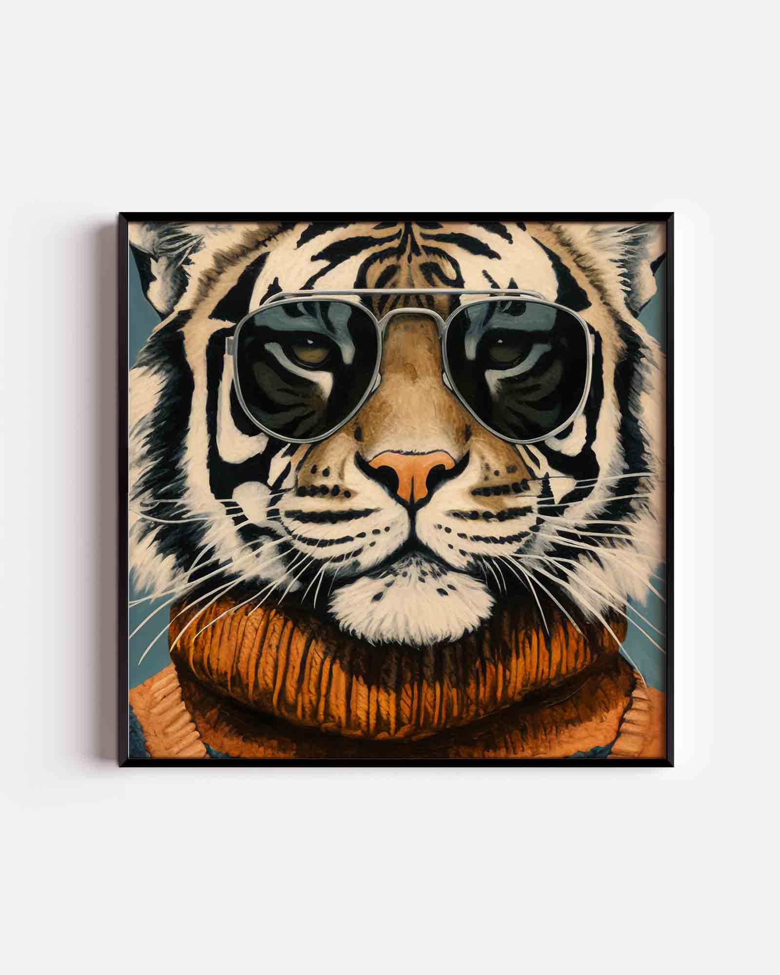 Tijger met zonnebril Poster