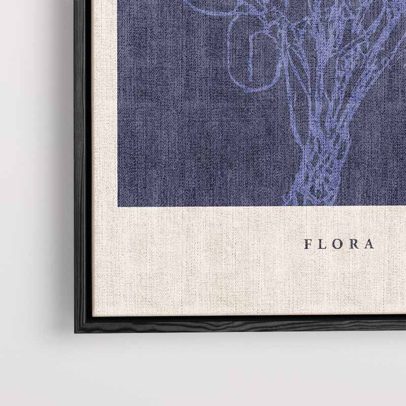 Bloemenpracht in Blauw Kunstwerk-canvas-dibond-plexiglas-wanddecoratie-WallArtistic