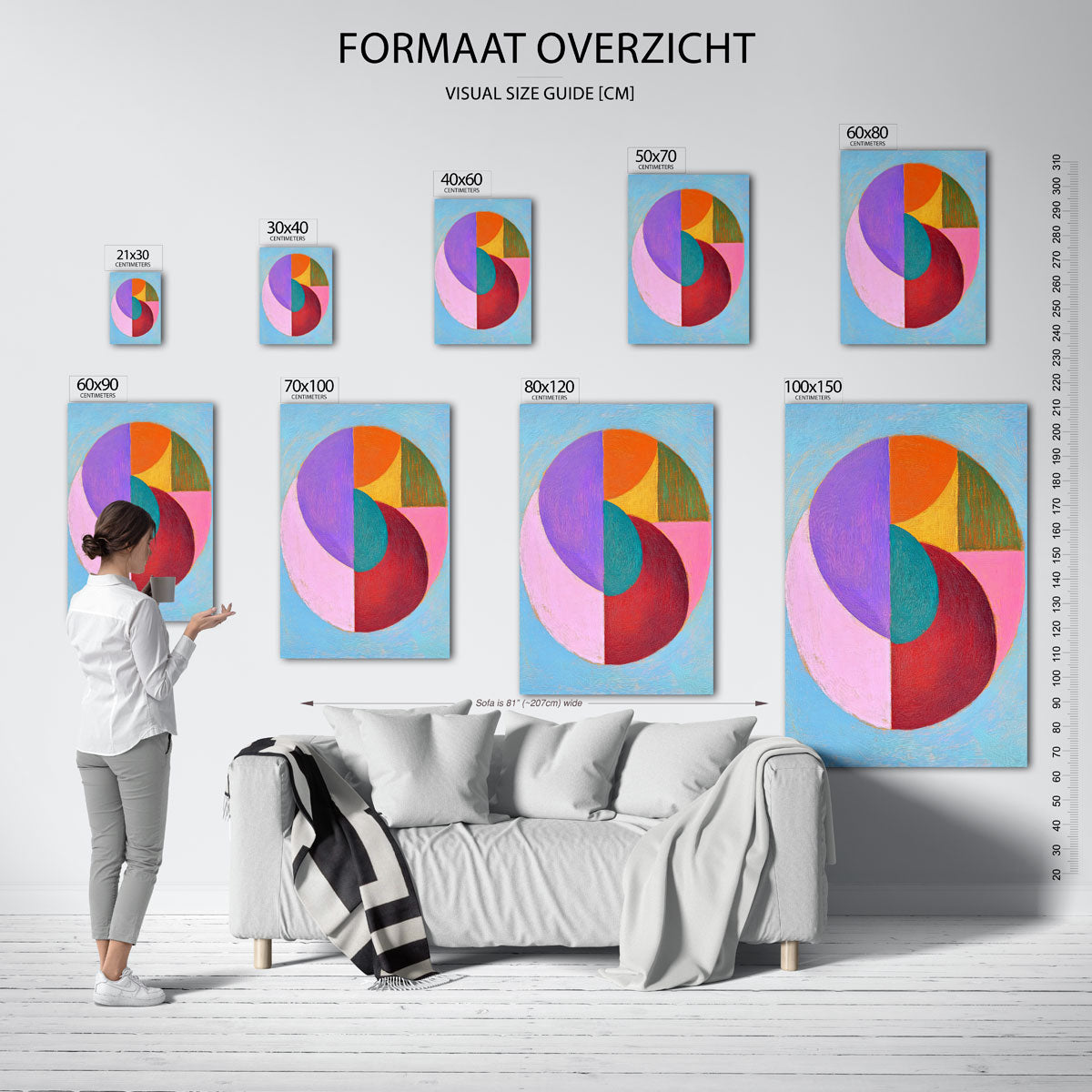 Kleurrijke cirkelvormen Poster