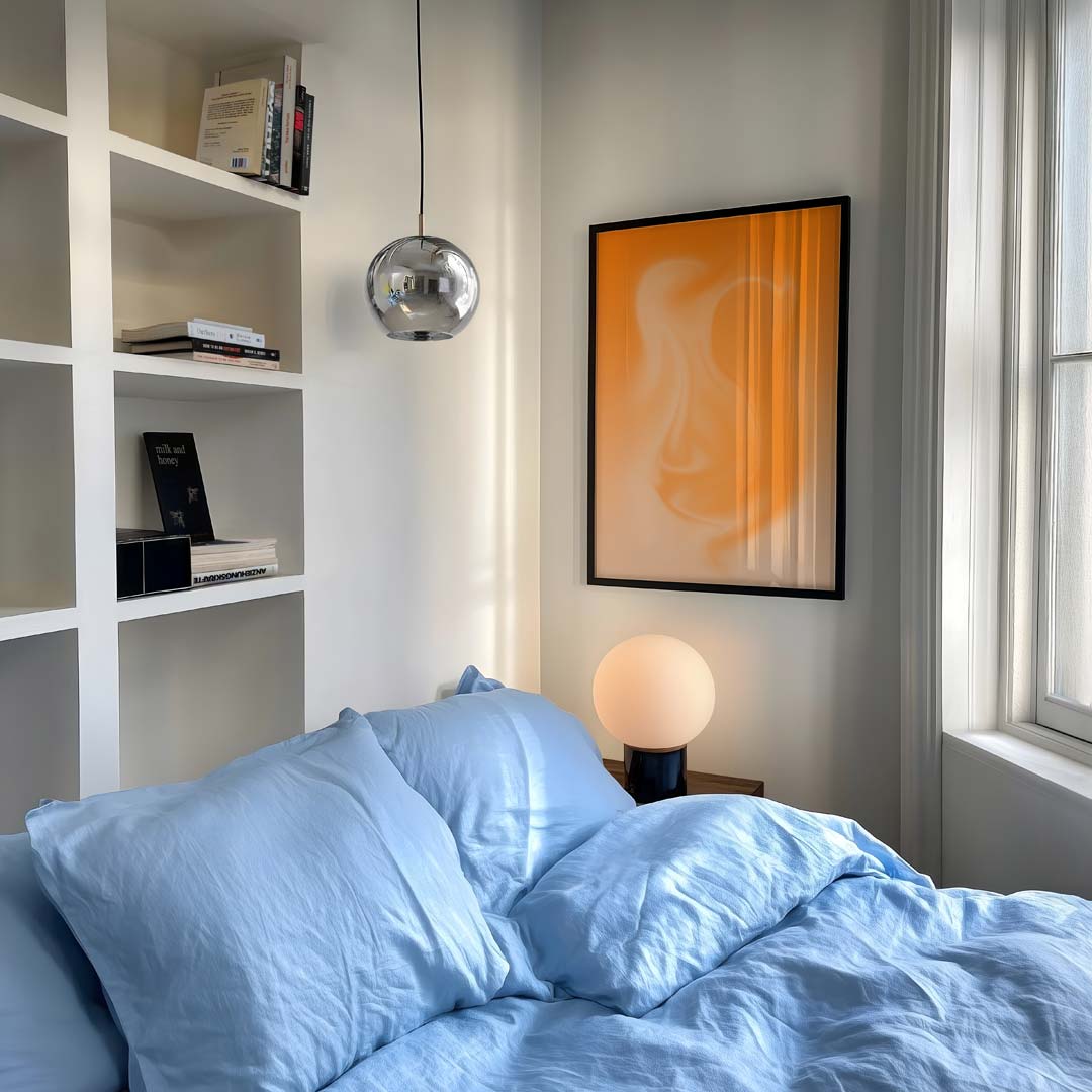 Vloeiende Oranje Droom Poster-WallArtistic