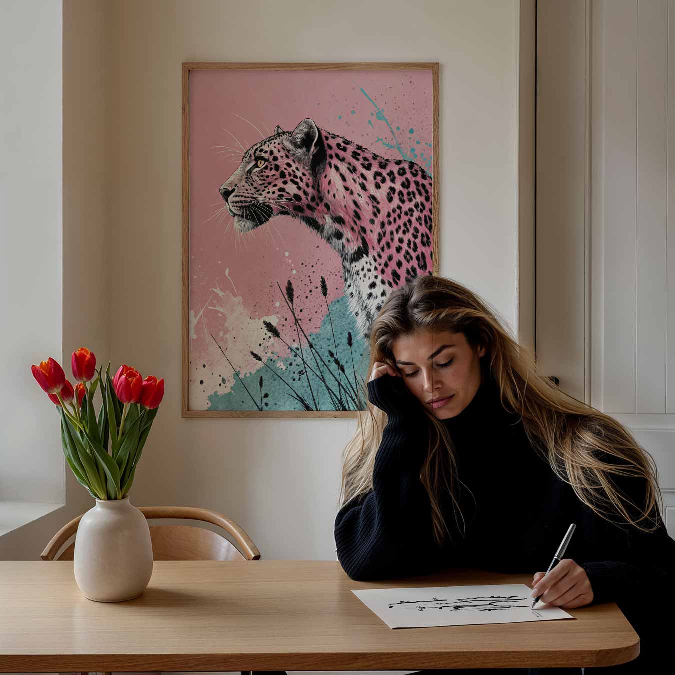 Stijlvolle Panterkunst Poster-WallArtistic